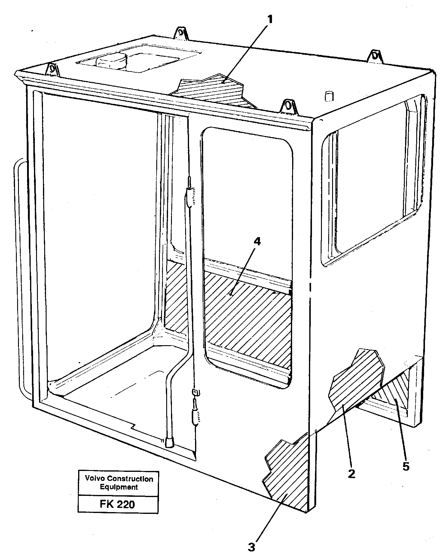 Схема запчастей Volvo EW200 - 61775 Cabin coating EW200 ?KERMAN ?KERMAN EW200