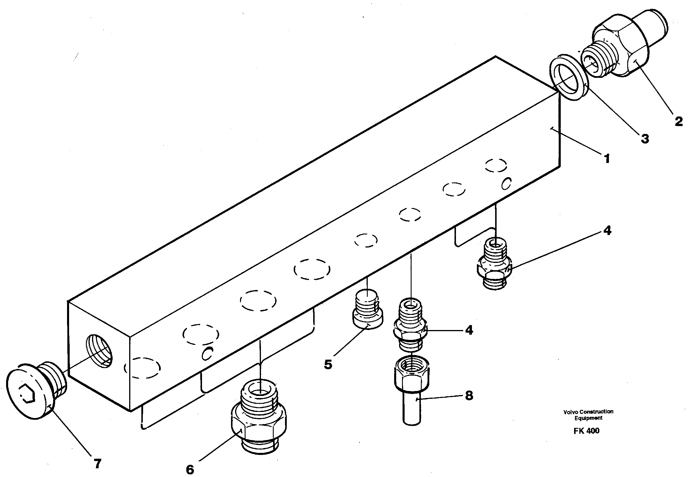 Схема запчастей Volvo EW200 - 42548 Connection board EW200 ?KERMAN ?KERMAN EW200