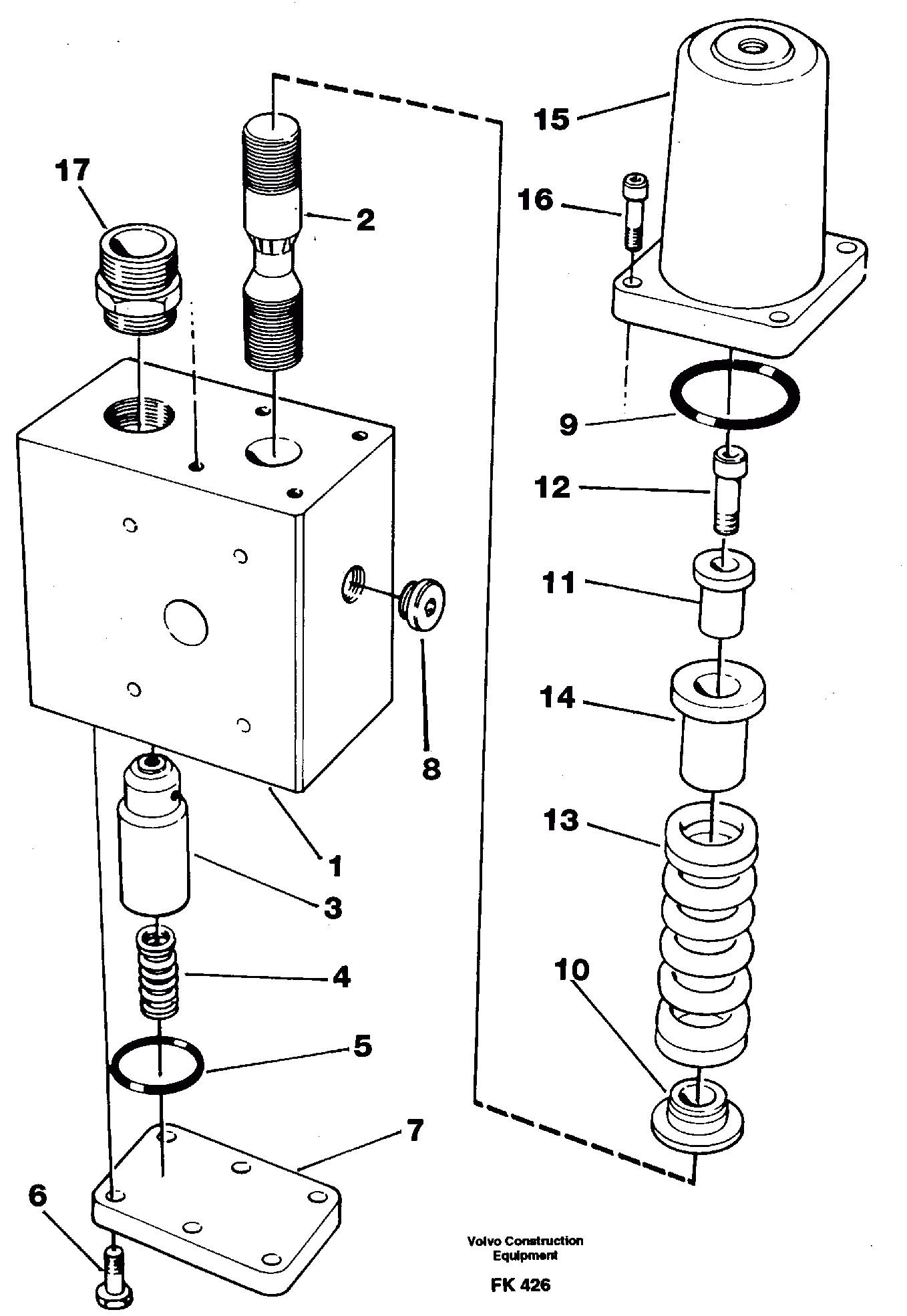 Схема запчастей Volvo EW200 - 101030 Hose rupture valve, boom cylinder EW200 ?KERMAN ?KERMAN EW200