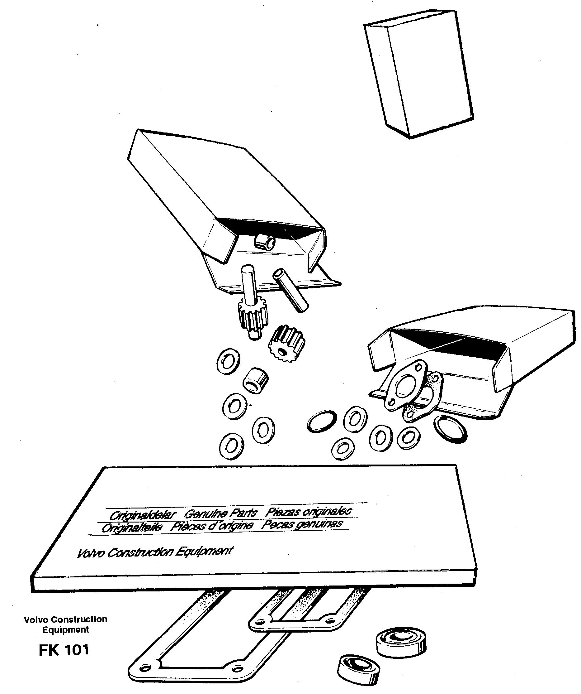 Схема запчастей Volvo EW200 - 10500 Ремкомплект двигателя EW200 ?KERMAN ?KERMAN EW200