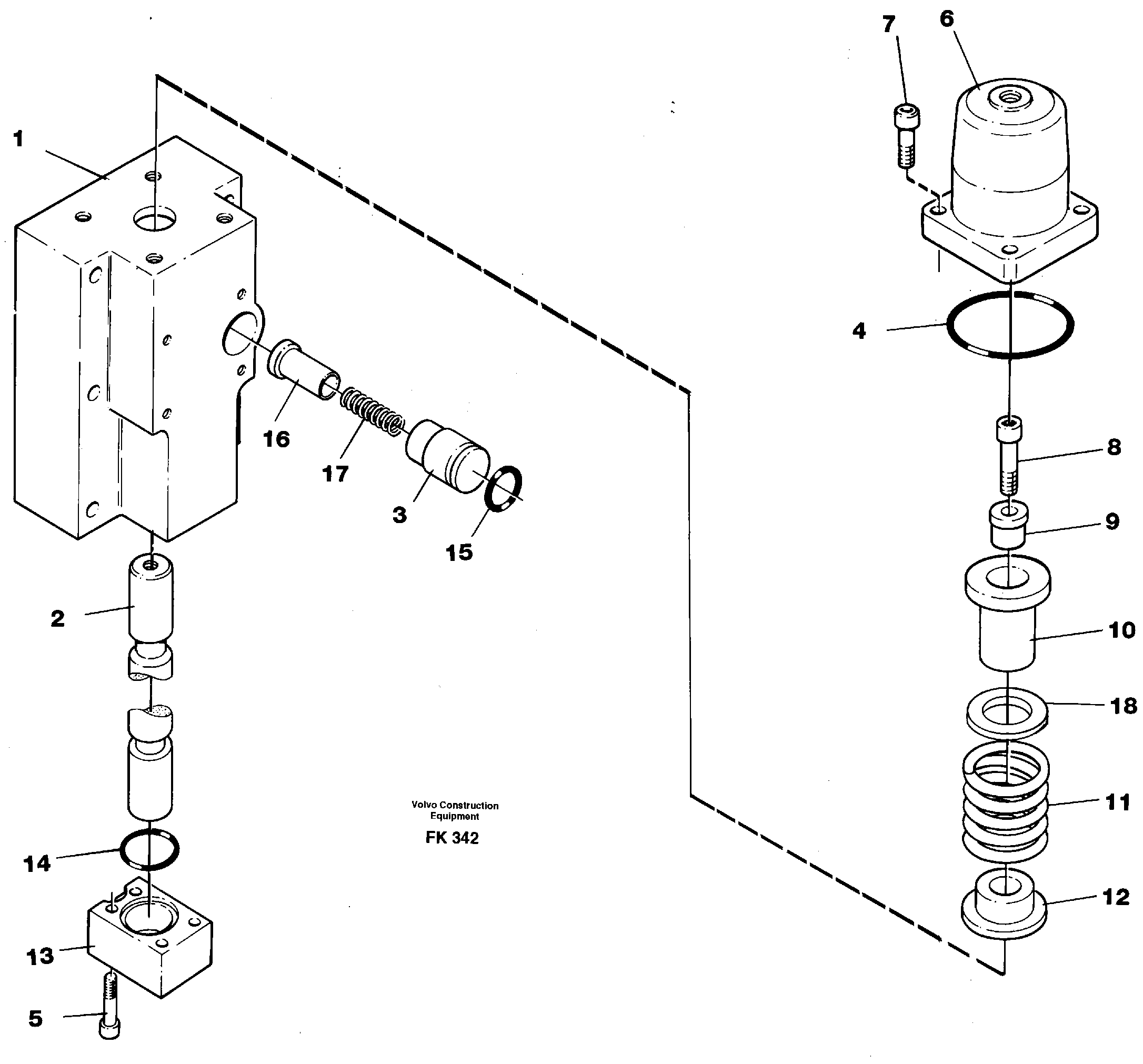 Схема запчастей Volvo EW200 - 98884 Four-way valve, bucket secondary EW200 ?KERMAN ?KERMAN EW200