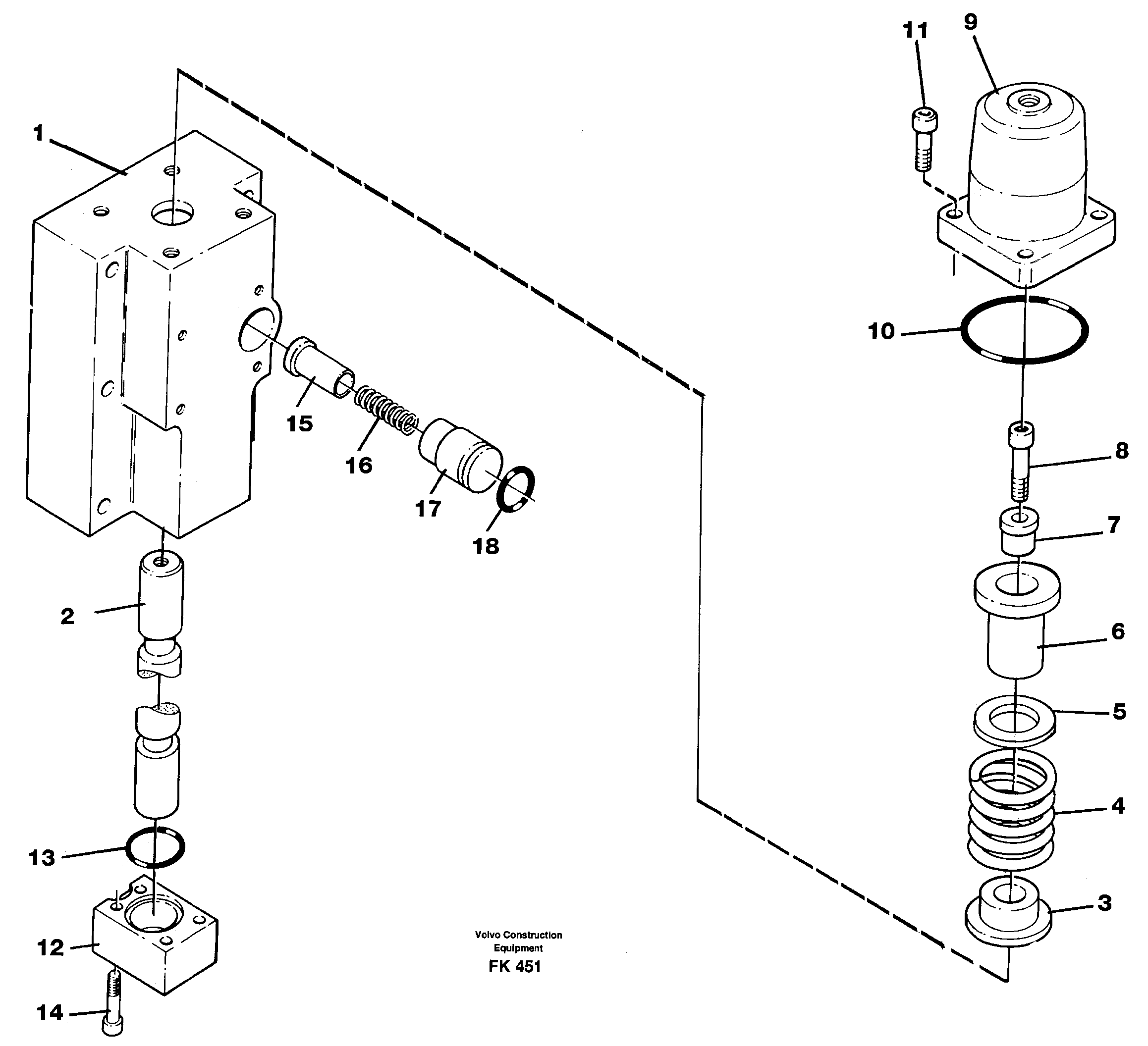 Схема запчастей Volvo EW200 - 99722 Four-way valve EW200 ?KERMAN ?KERMAN EW200