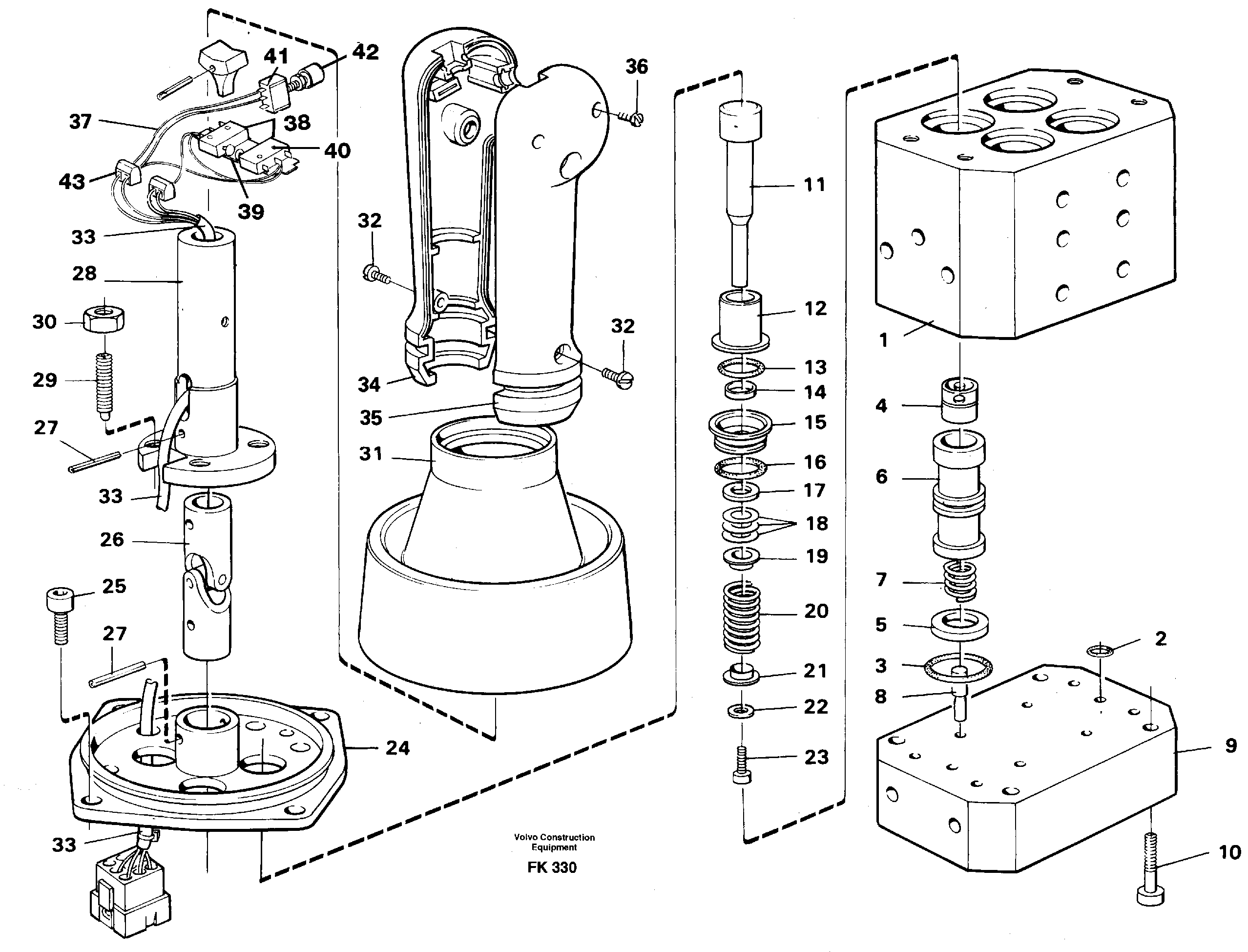 Схема запчастей Volvo EW200 - 43661 Control pressure valve EW200 ?KERMAN ?KERMAN EW200