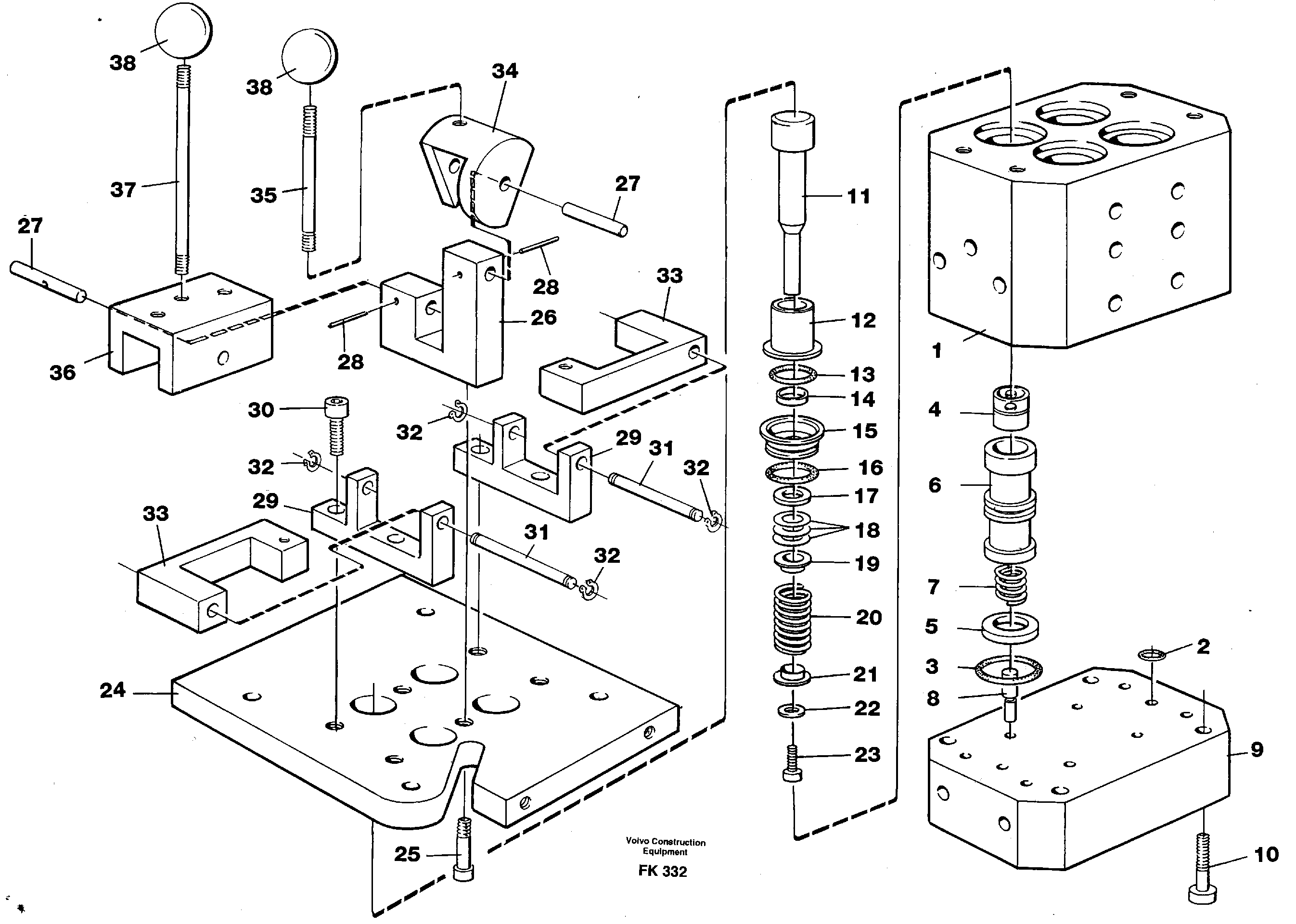 Схема запчастей Volvo EW200 - 43666 Control pressure valve EW200 ?KERMAN ?KERMAN EW200