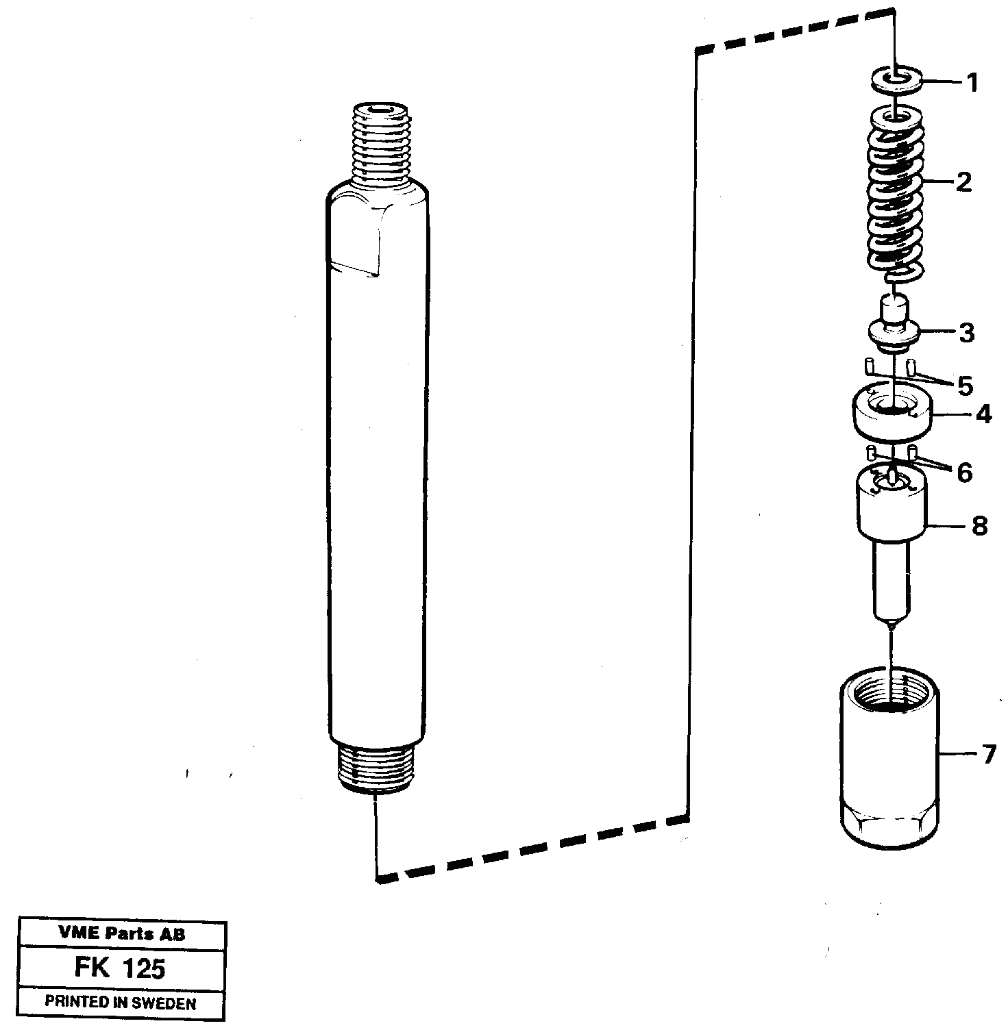 Схема запчастей Volvo EW200 - 63498 Форсунка топливная (инжектор) EW200 ?KERMAN ?KERMAN EW200