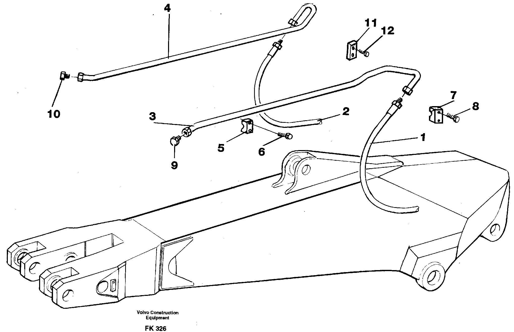 Схема запчастей Volvo EW200 - 8097 Hammer hydraulics on dipper arm, 2.00 m, 2.40 m, 2.80 m EW200 ?KERMAN ?KERMAN EW200