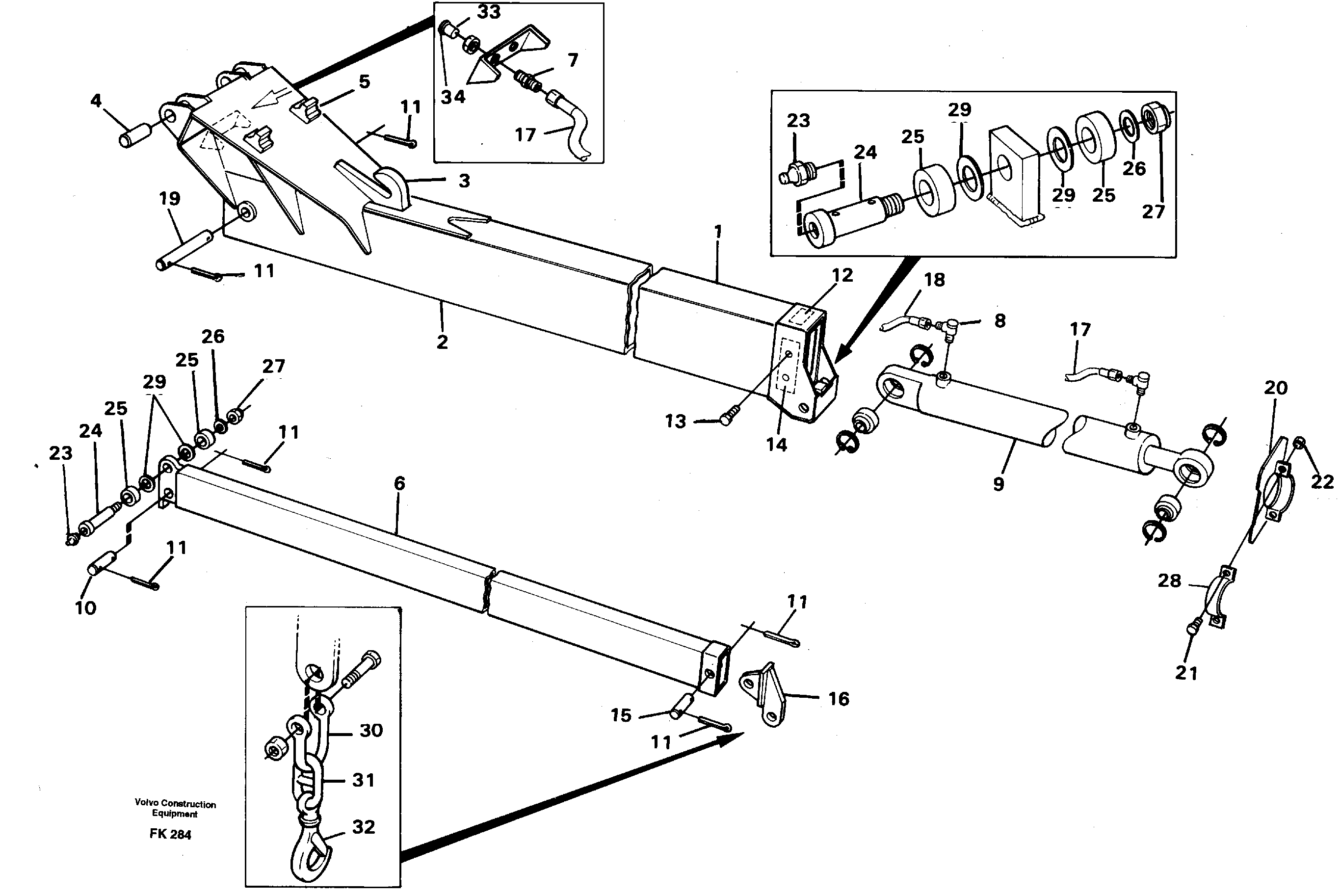 Схема запчастей Volvo EW200 - 50851 Jib EW200 ?KERMAN ?KERMAN EW200
