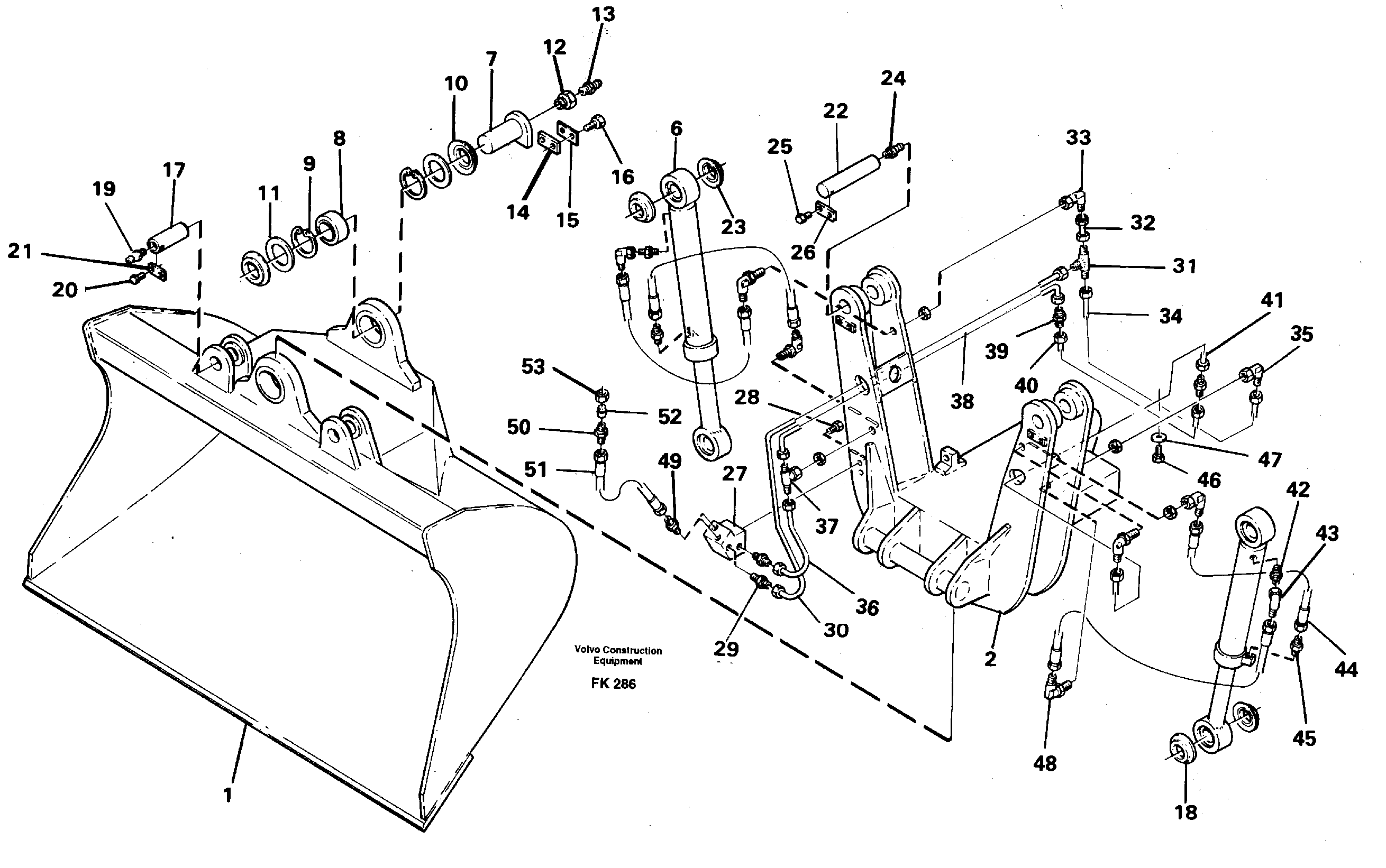 Схема запчастей Volvo EW200 - 51920 Articulated slope buckets EW200 ?KERMAN ?KERMAN EW200