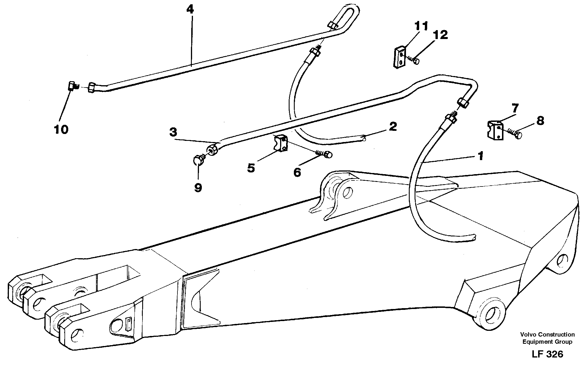 Схема запчастей Volvo EW200 - 17270 Hammer hydraulics on dipper arm, 2.00 m, 2.40 m, 2.80 m EW200 SER NO 3175-