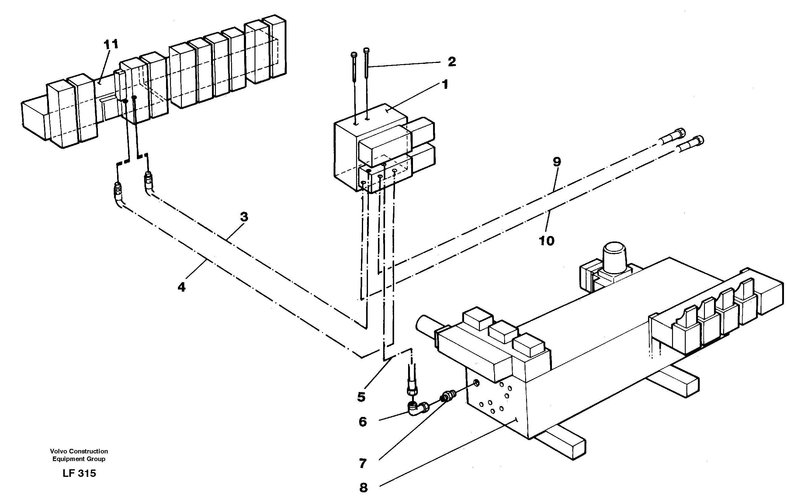Схема запчастей Volvo EW200 - 38247 Hydr. quick fit equipm. on super structure EW200 SER NO 3175-
