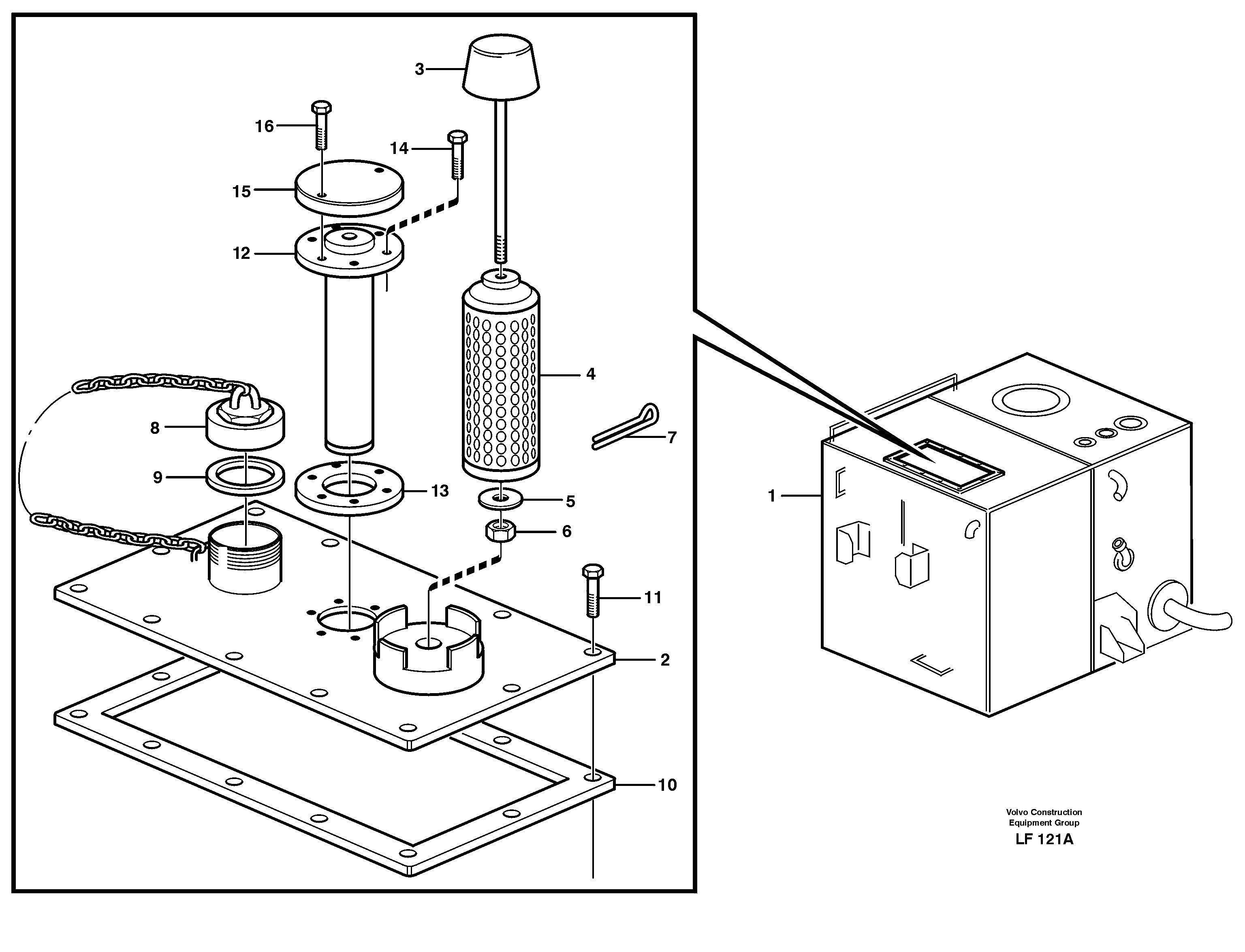 Схема запчастей Volvo EW200 - 26967 Топливный бак (бензобак) EW200 SER NO 3175-