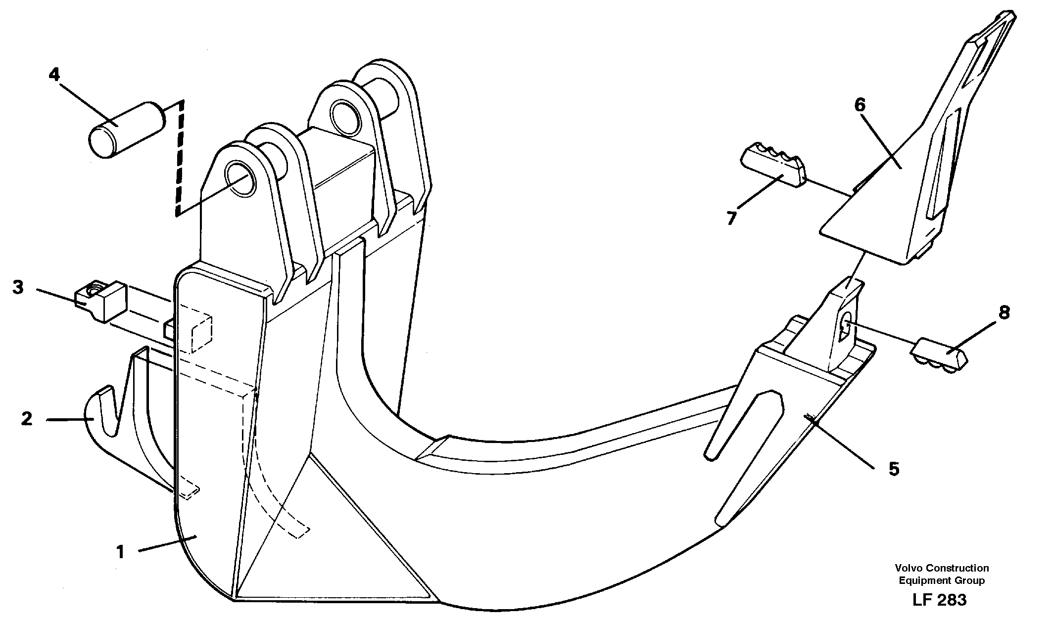 Схема запчастей Volvo EW200 - 106599 Рыхлитель EW200 SER NO 3175-