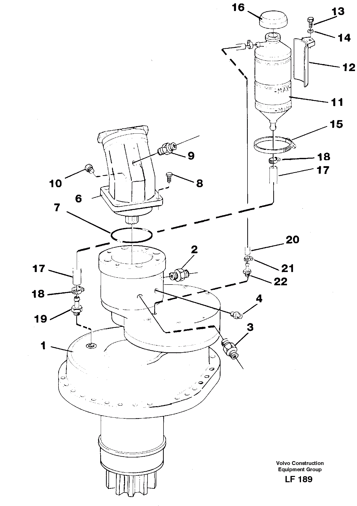 Схема запчастей Volvo EW200 - 75709 Slewing gear box, compl EW200 SER NO 3175-