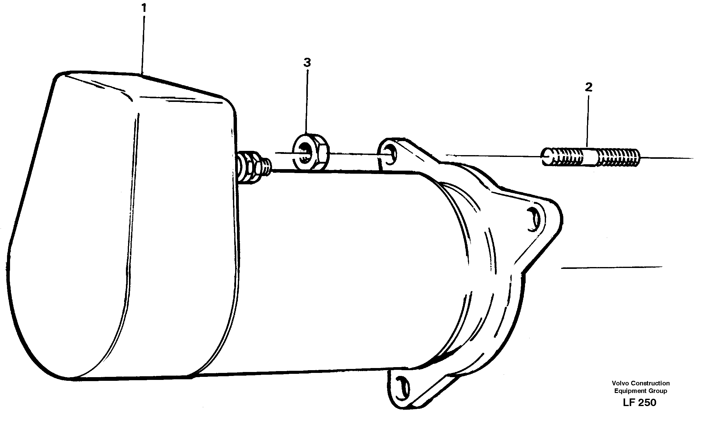 Схема запчастей Volvo EW200 - 26976 Starter motor, mounting EW200 SER NO 3175-