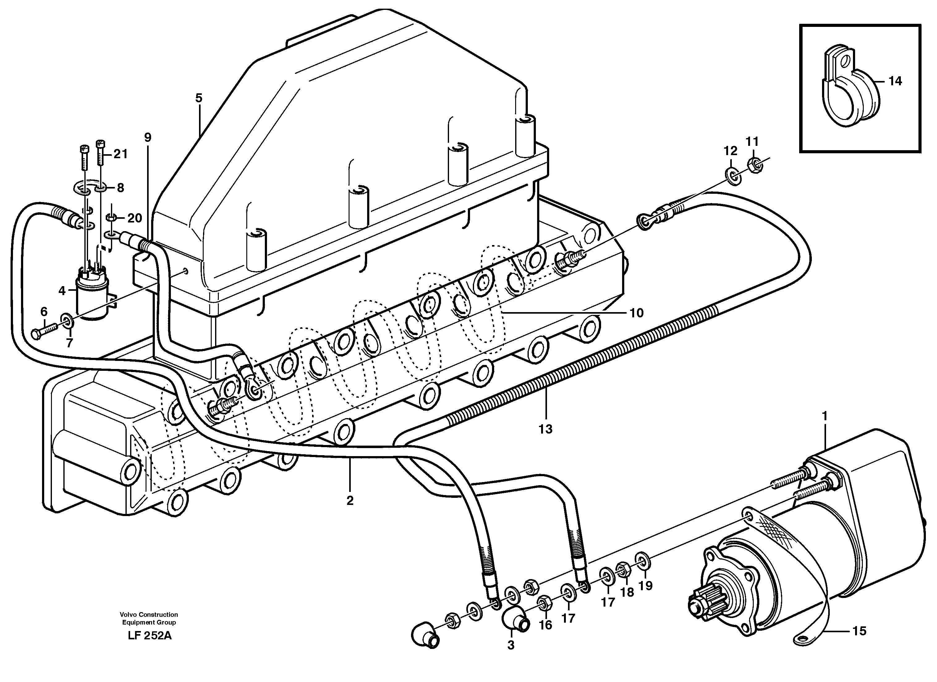 Схема запчастей Volvo EW200 - 6751 Starter element, assembly EW200 SER NO 3175-