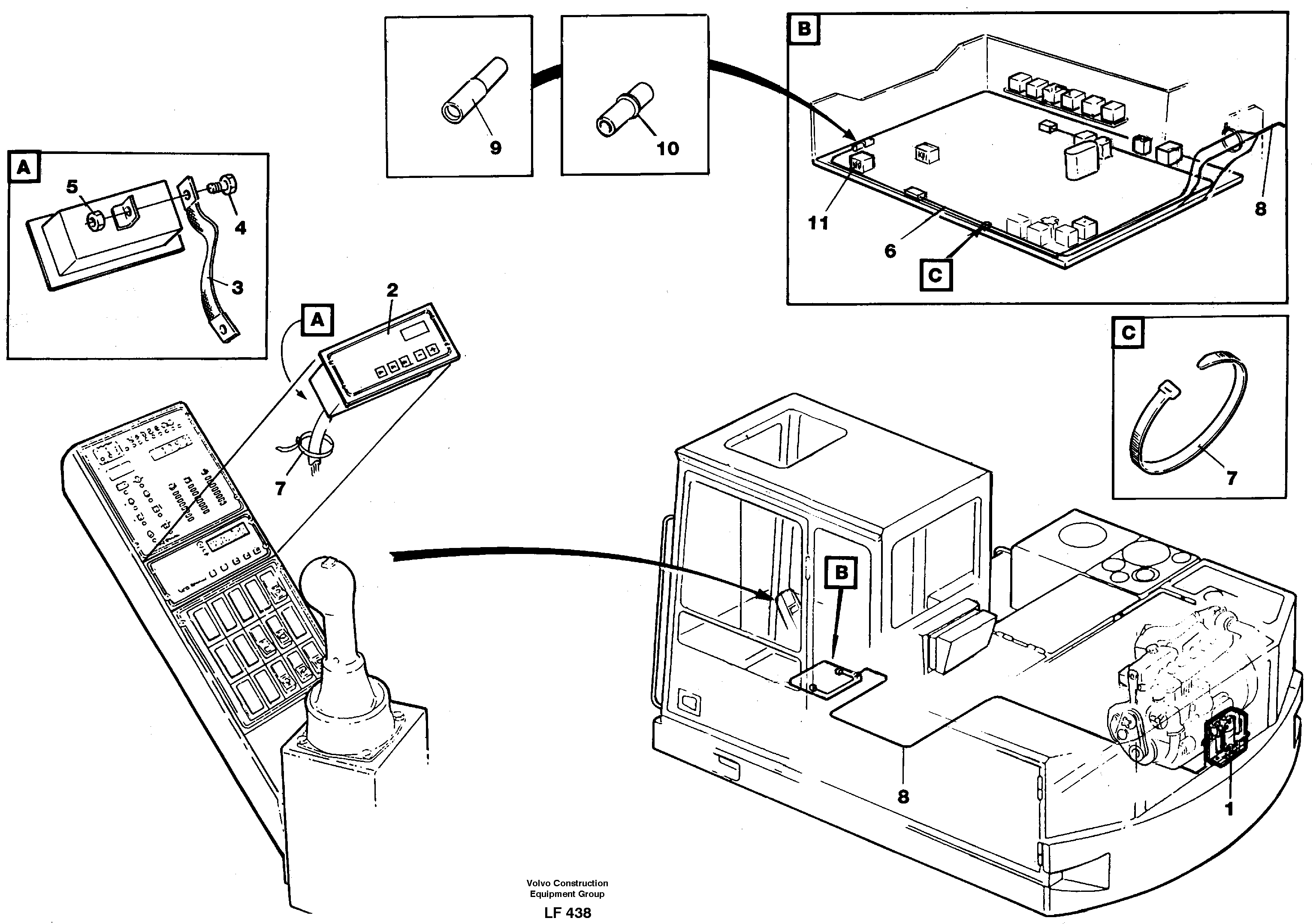 Схема запчастей Volvo EW200 - 26198 Electric installation, diesel heater EW200 SER NO 3175-
