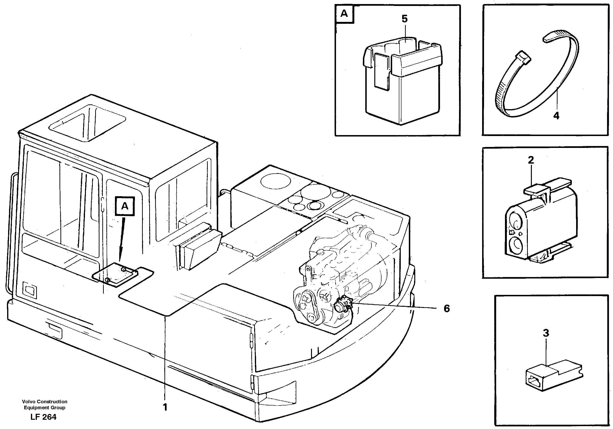 Схема запчастей Volvo EW200 - 36466 Electric installation for Compressor EW200 SER NO 3175-