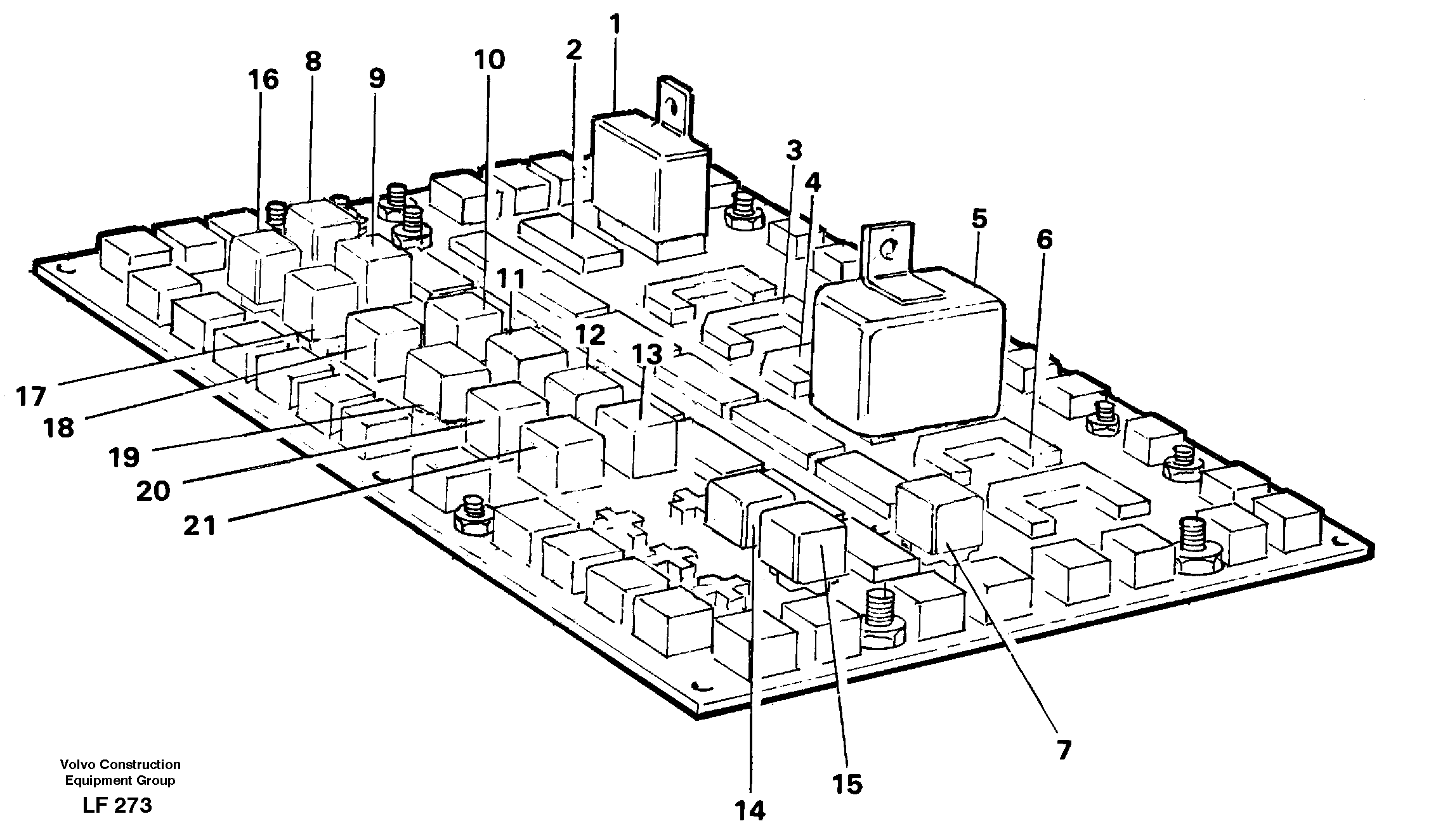 Схема запчастей Volvo EW200 - 104334 Electrical distribution unit, relay EW200 SER NO 3175-