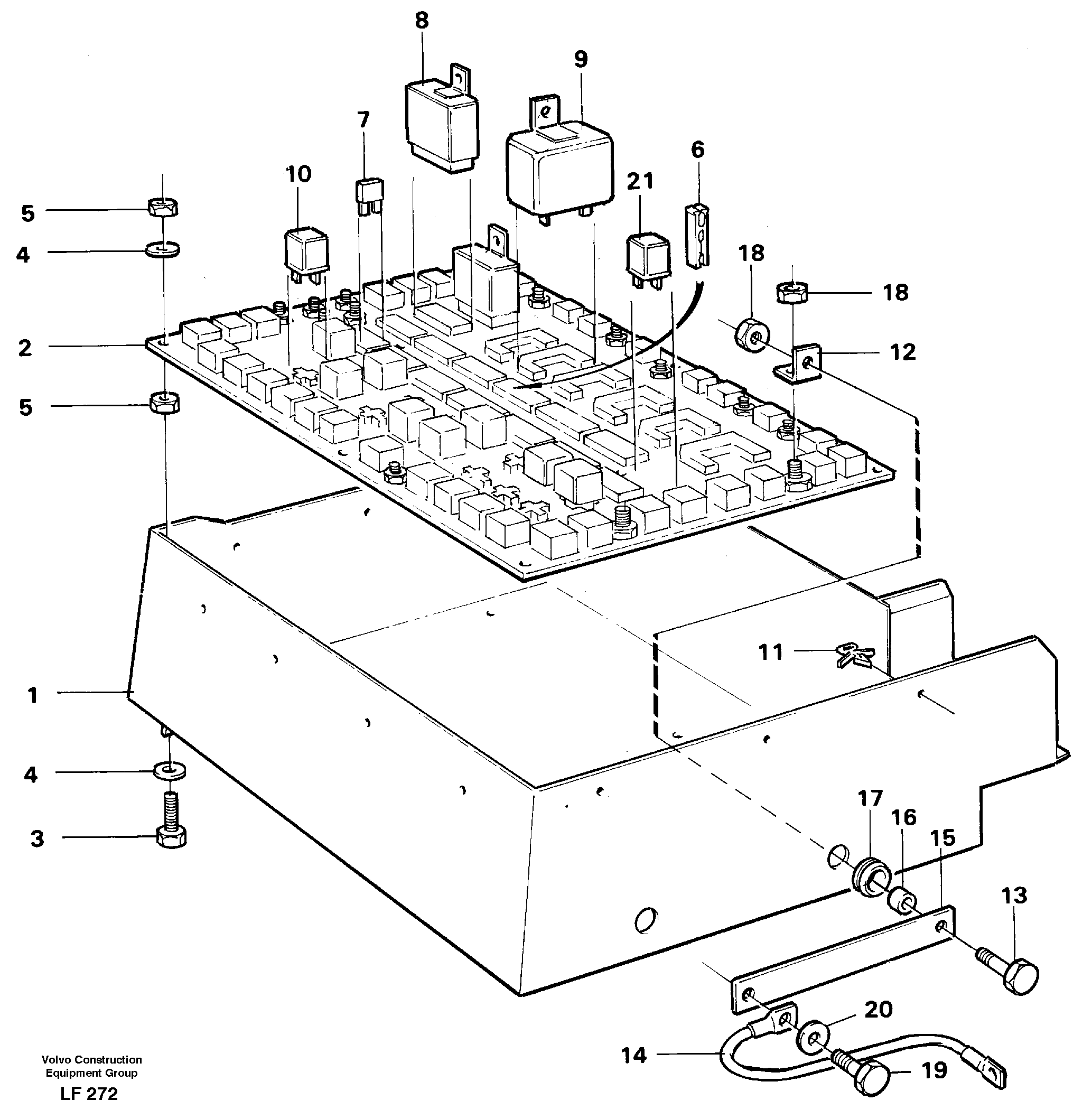 Схема запчастей Volvo EW200 - 26748 Electrical distribution box EW200 SER NO 3175-