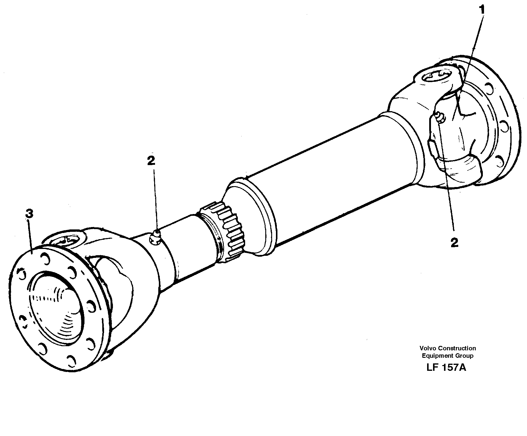 Схема запчастей Volvo EW200 - 96033 Power shafts EW200 SER NO 3175-