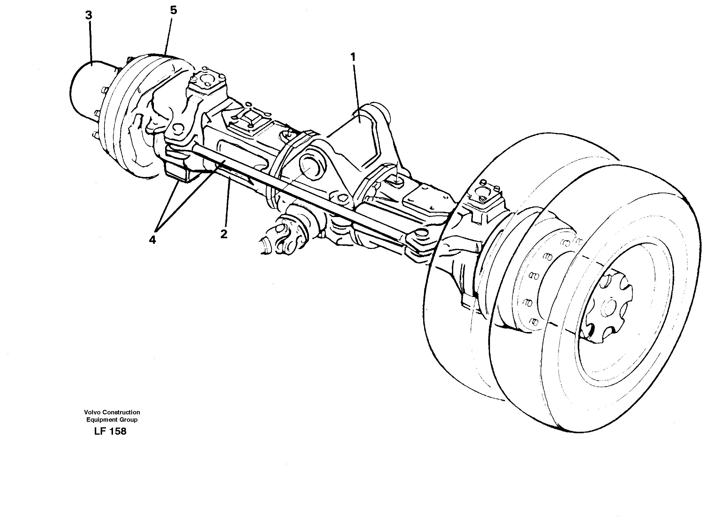 Схема запчастей Volvo EW200 - 29176 Мост передний EW200 SER NO 3175-
