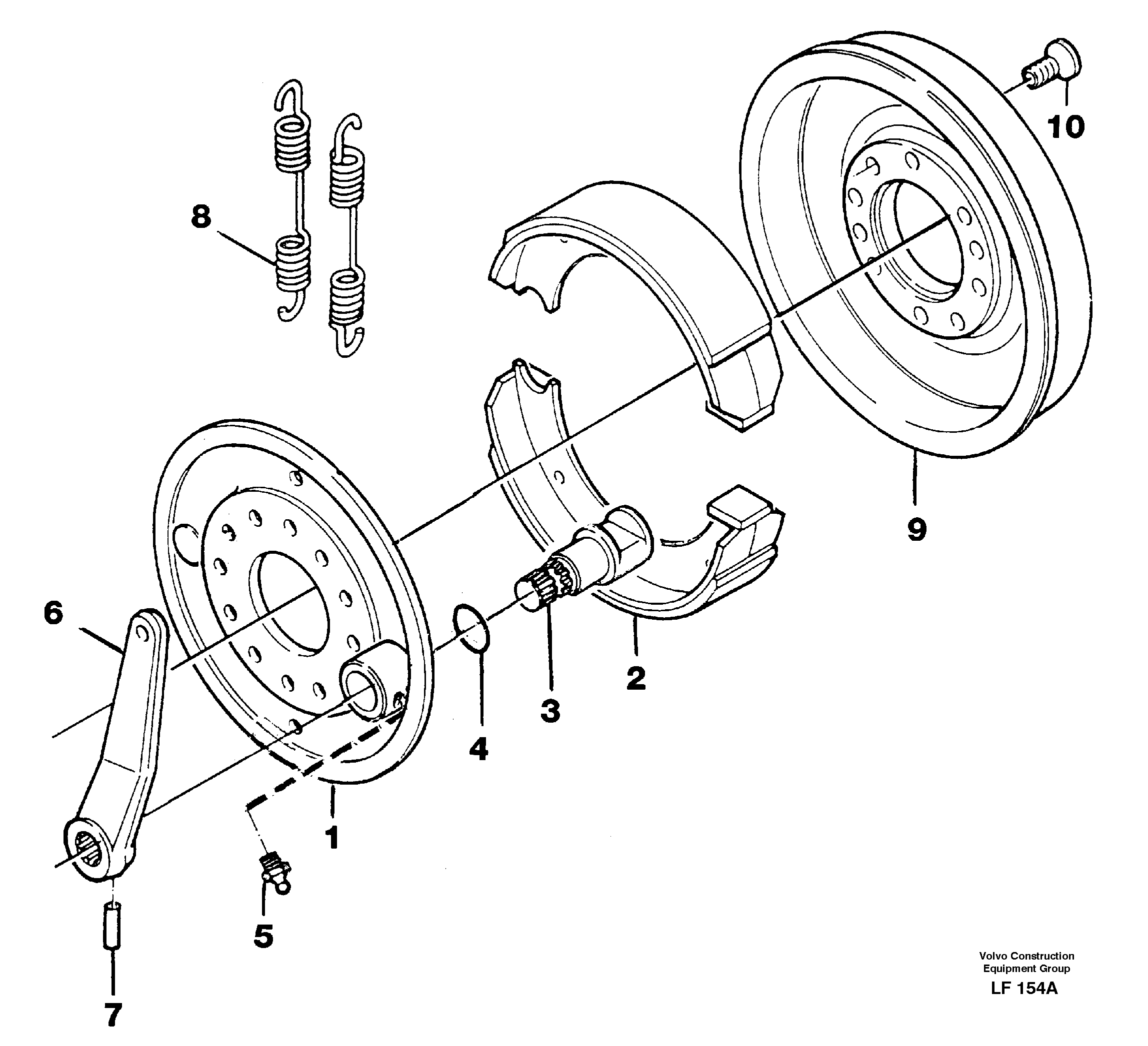 Схема запчастей Volvo EW200 - 95351 Universaljoint brake EW200 SER NO 3175-