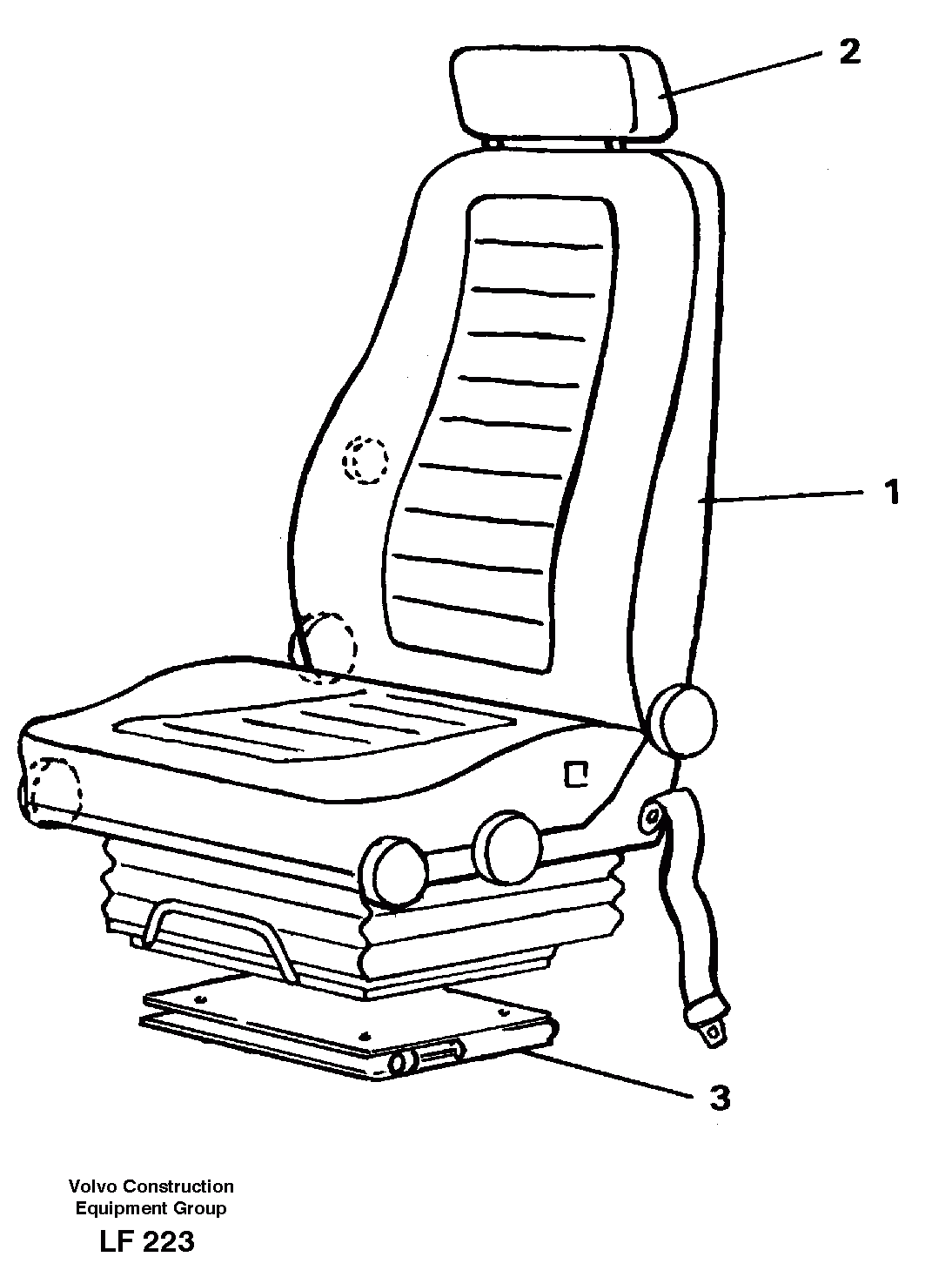 Схема запчастей Volvo EW200 - 30676 Operator seat Viking EW200 SER NO 3175-
