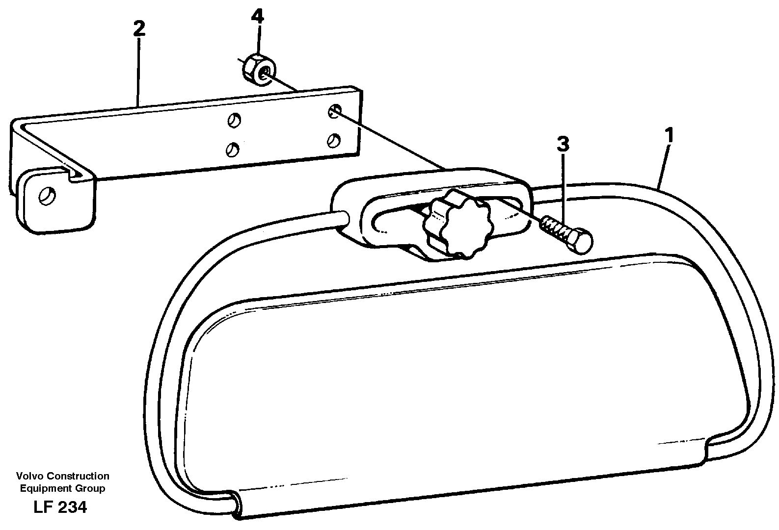Схема запчастей Volvo EW200 - 30684 Sun visor, interior EW200 SER NO 3175-