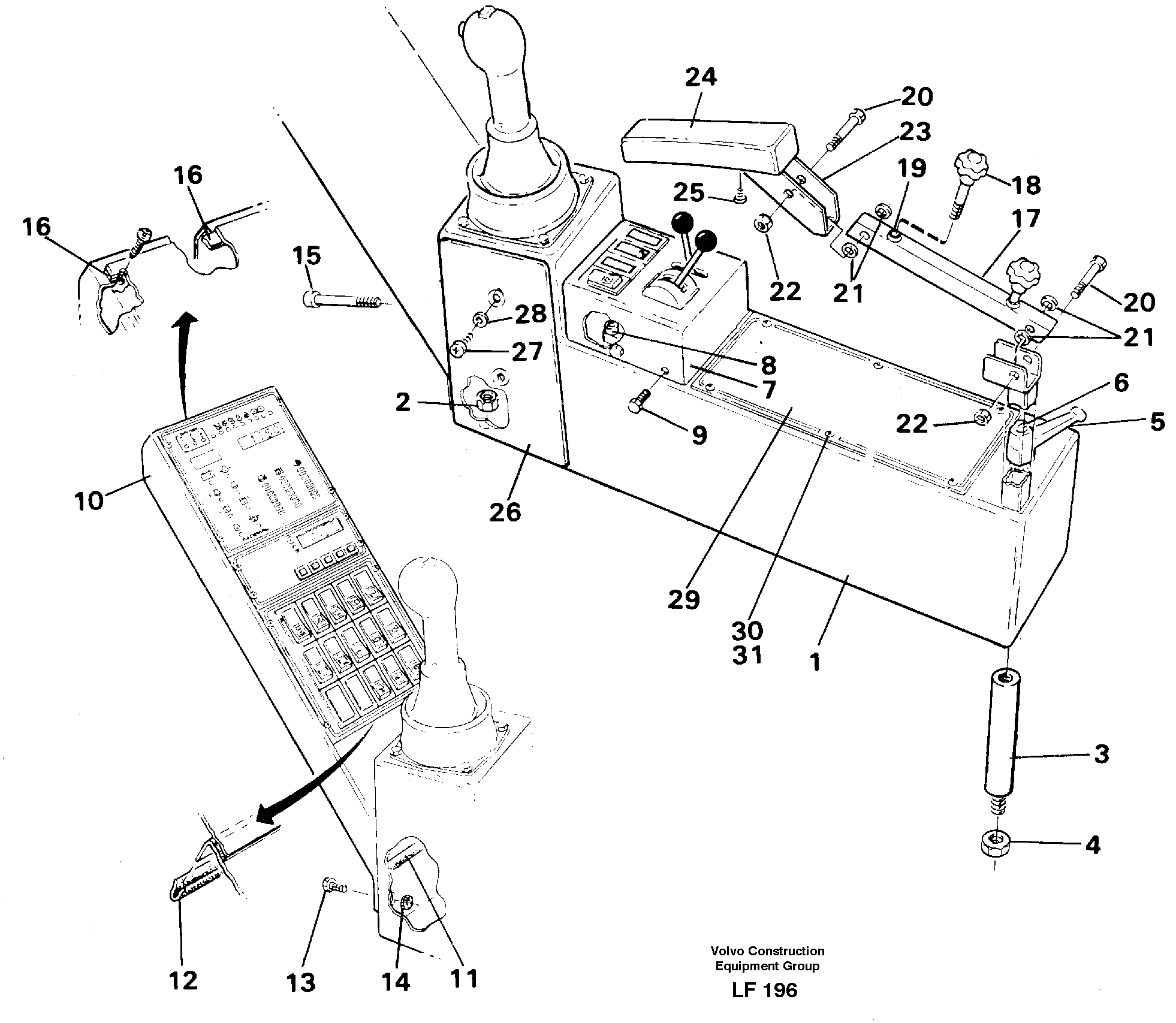 Схема запчастей Volvo EW200 - 30685 Side panel right EW200 SER NO 3175-