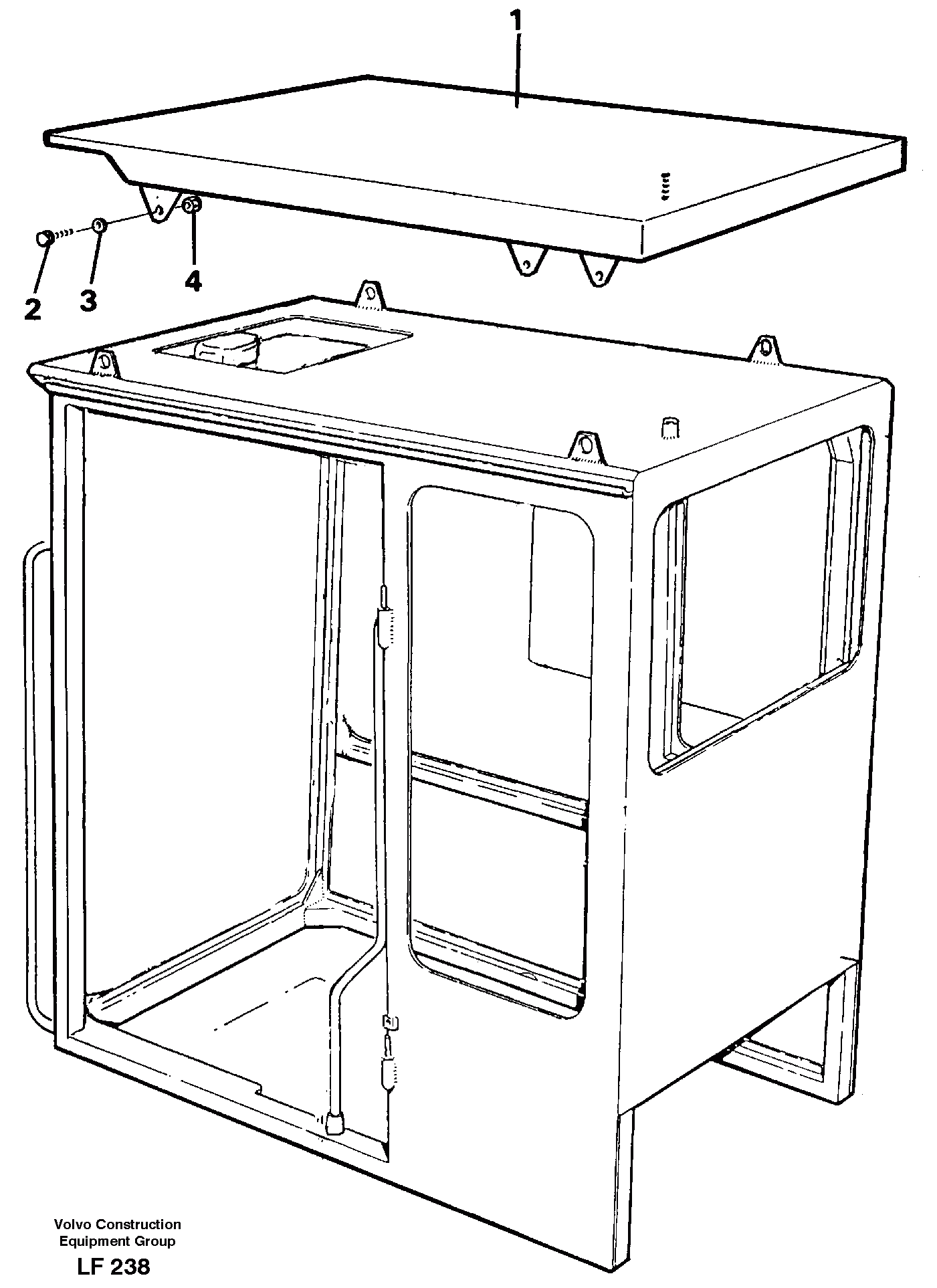 Схема запчастей Volvo EW200 - 30687 Tropic roof EW200 SER NO 3175-