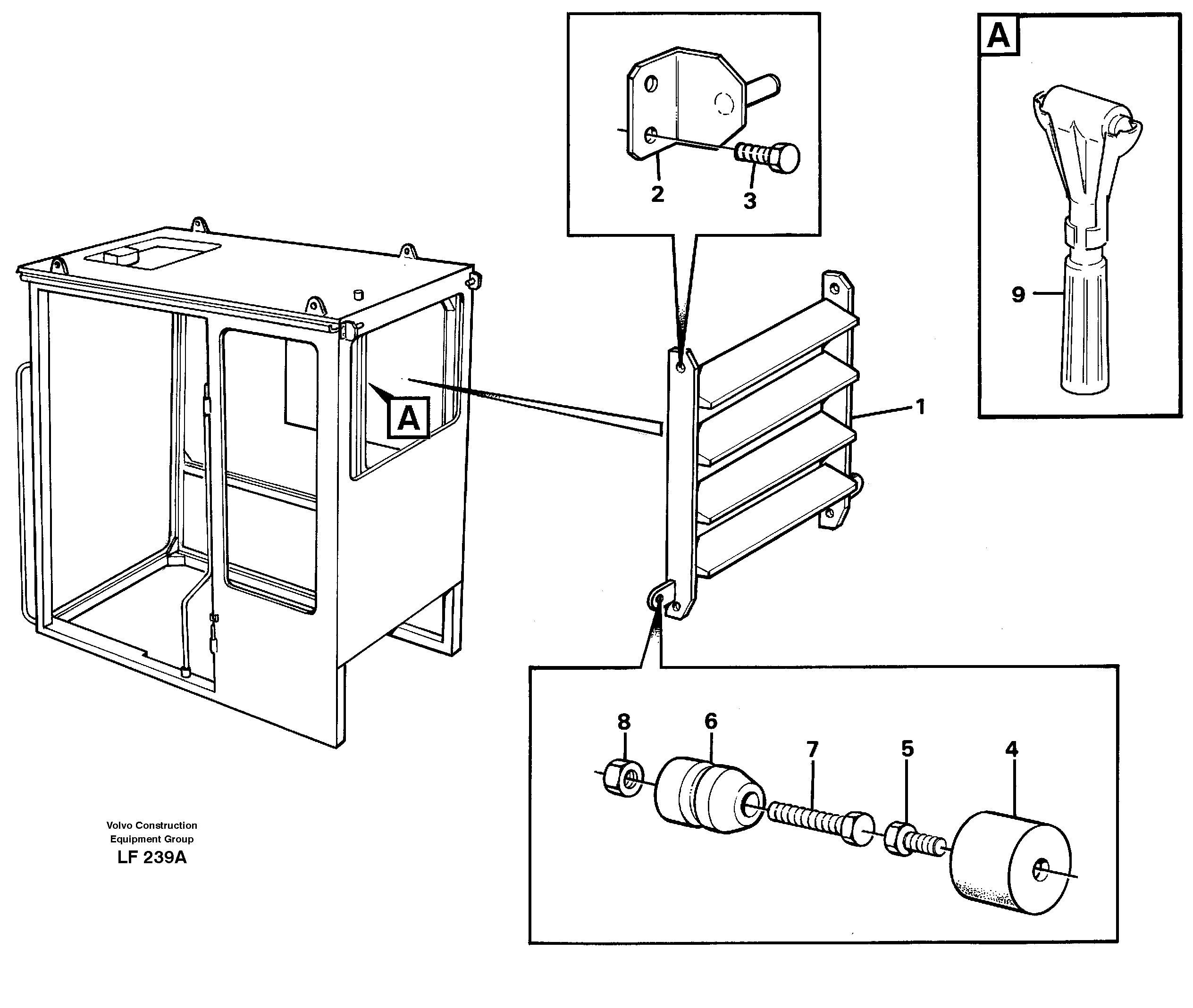 Схема запчастей Volvo EW200 - 30688 Jalusi, rear window EW200 SER NO 3175-