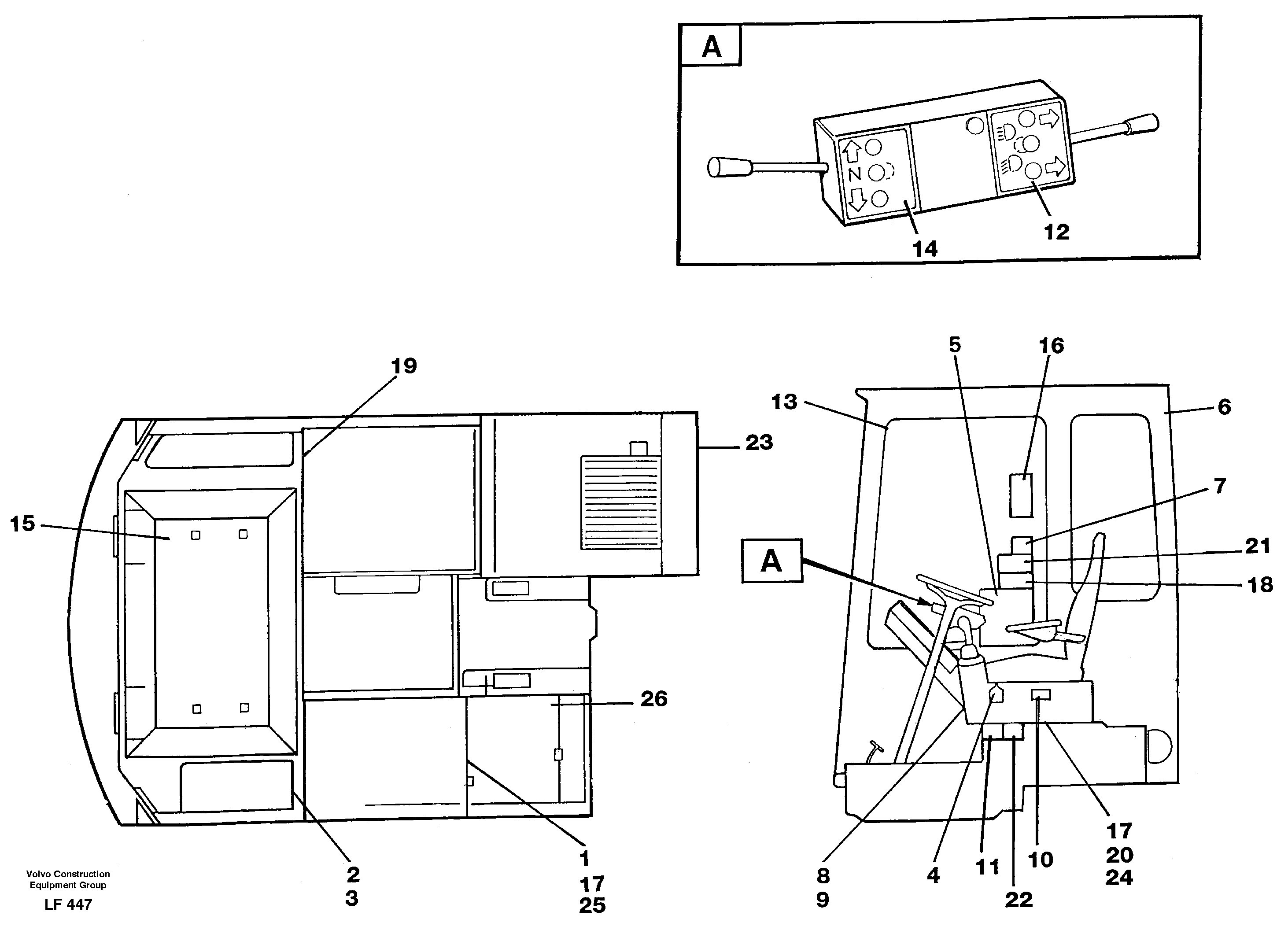 Схема запчастей Volvo EW200 - 9579 Sign plates and transfer,inner location EW200 SER NO 3175-