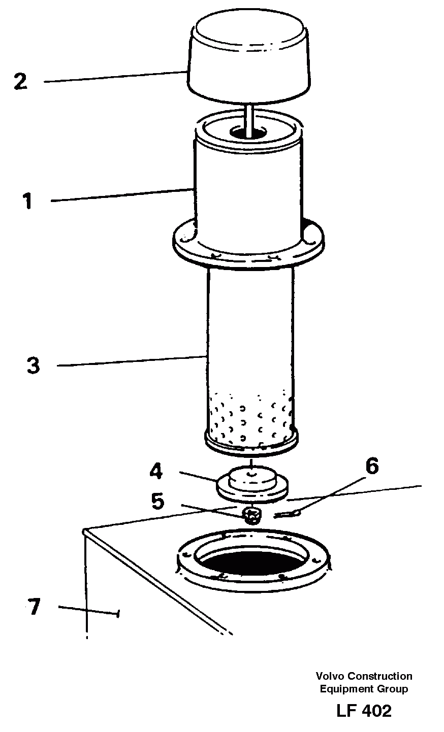 Схема запчастей Volvo EW200 - 26264 Air filter retainer EW200 SER NO 3175-