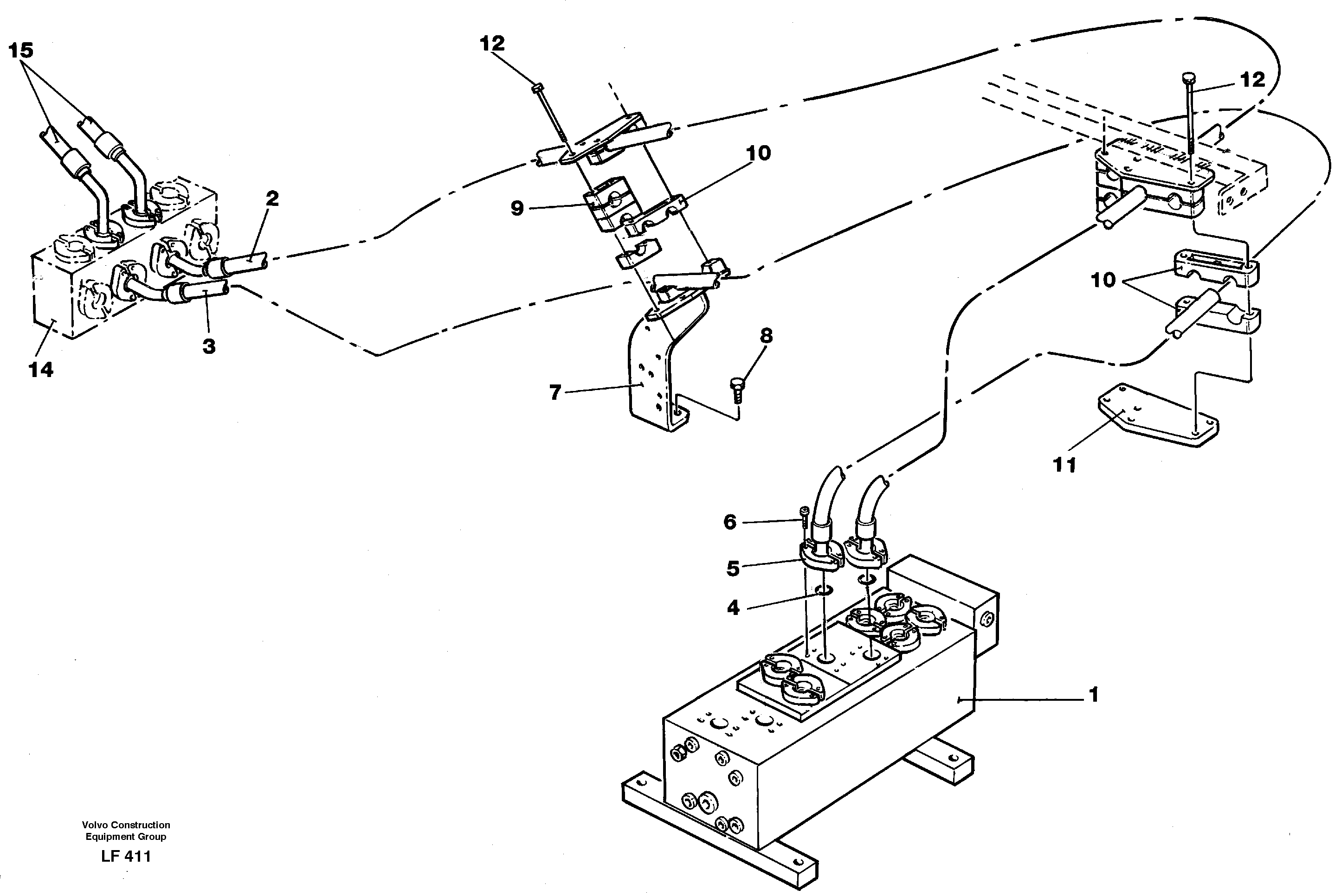 Схема запчастей Volvo EW200 - 32817 Hydraulic system Dipper arm EW200 SER NO 3175-