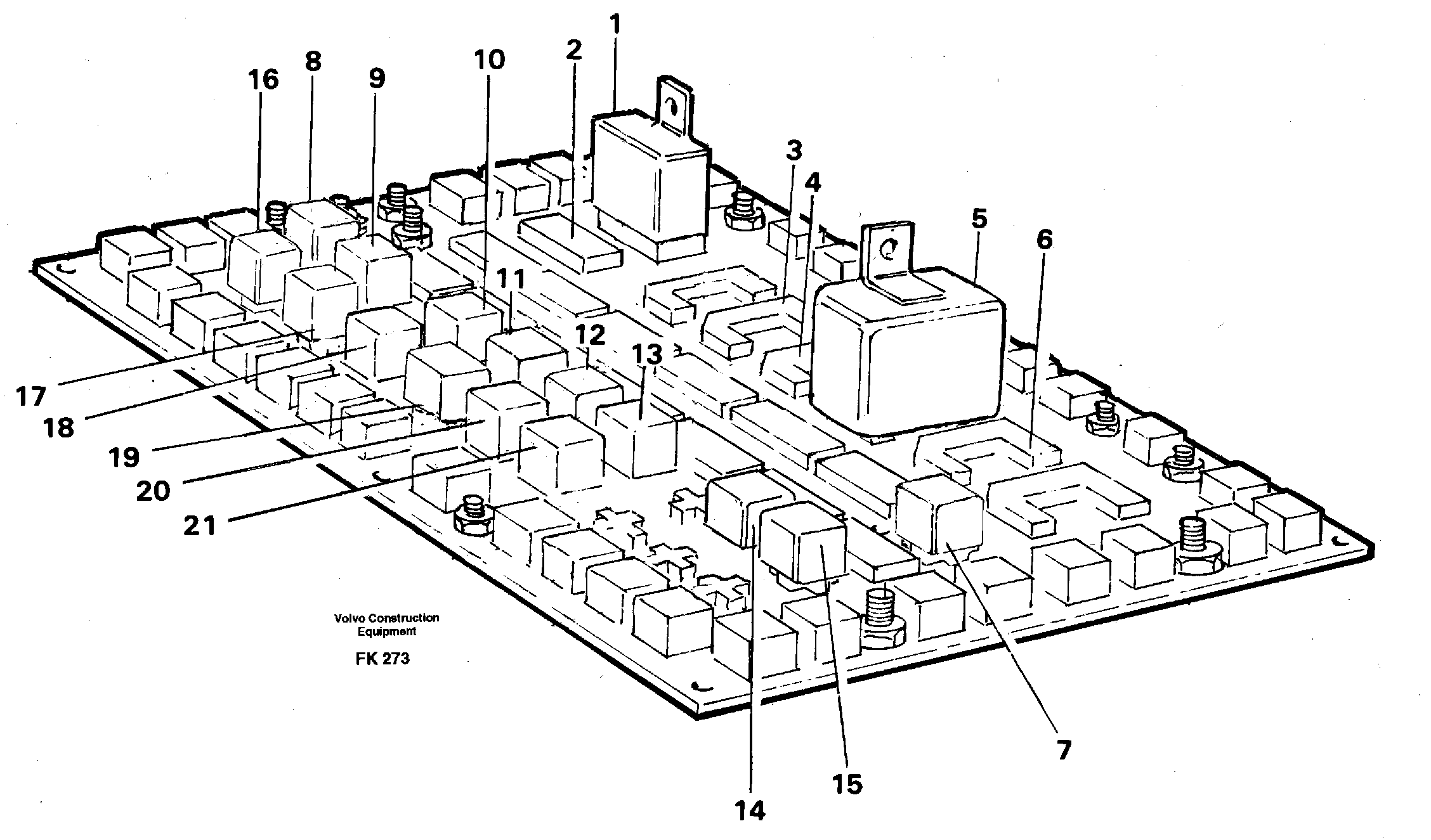 Схема запчастей Volvo EW200 - 105381 Electrical distribution unit, relay EW200 ?KERMAN ?KERMAN EW200