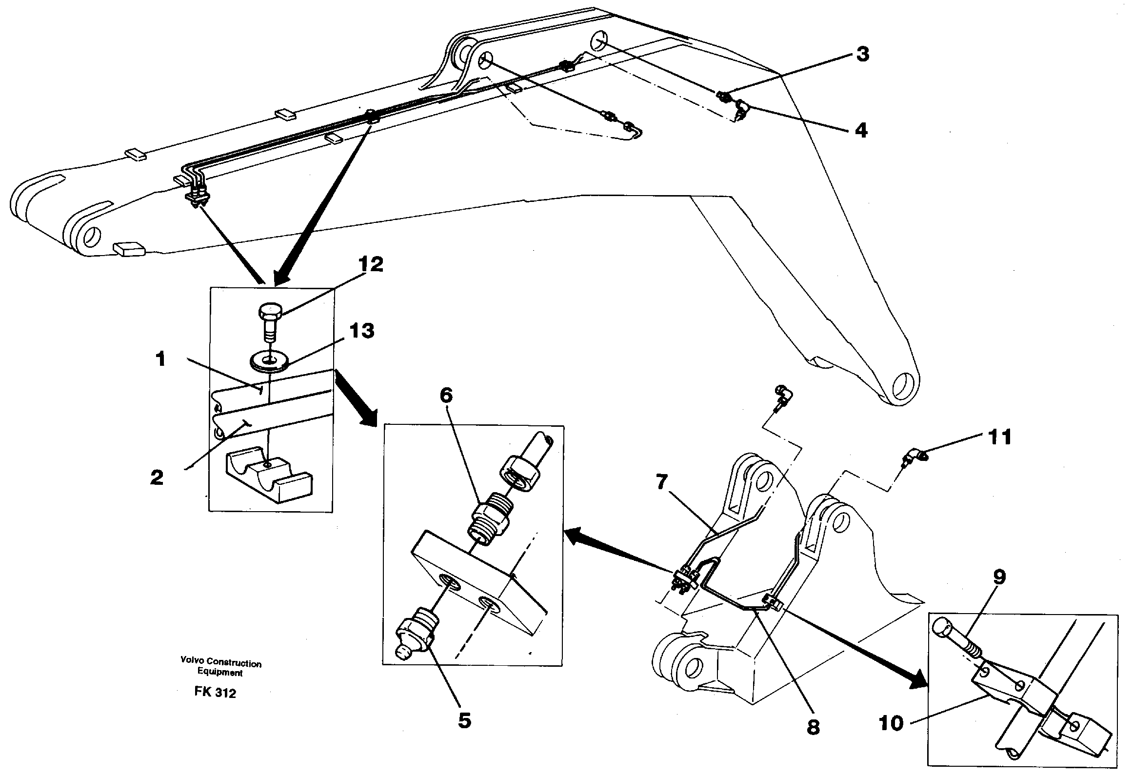 Схема запчастей Volvo EW200 - 42634 Backhoe lubricating 5.20m EW200 ?KERMAN ?KERMAN EW200