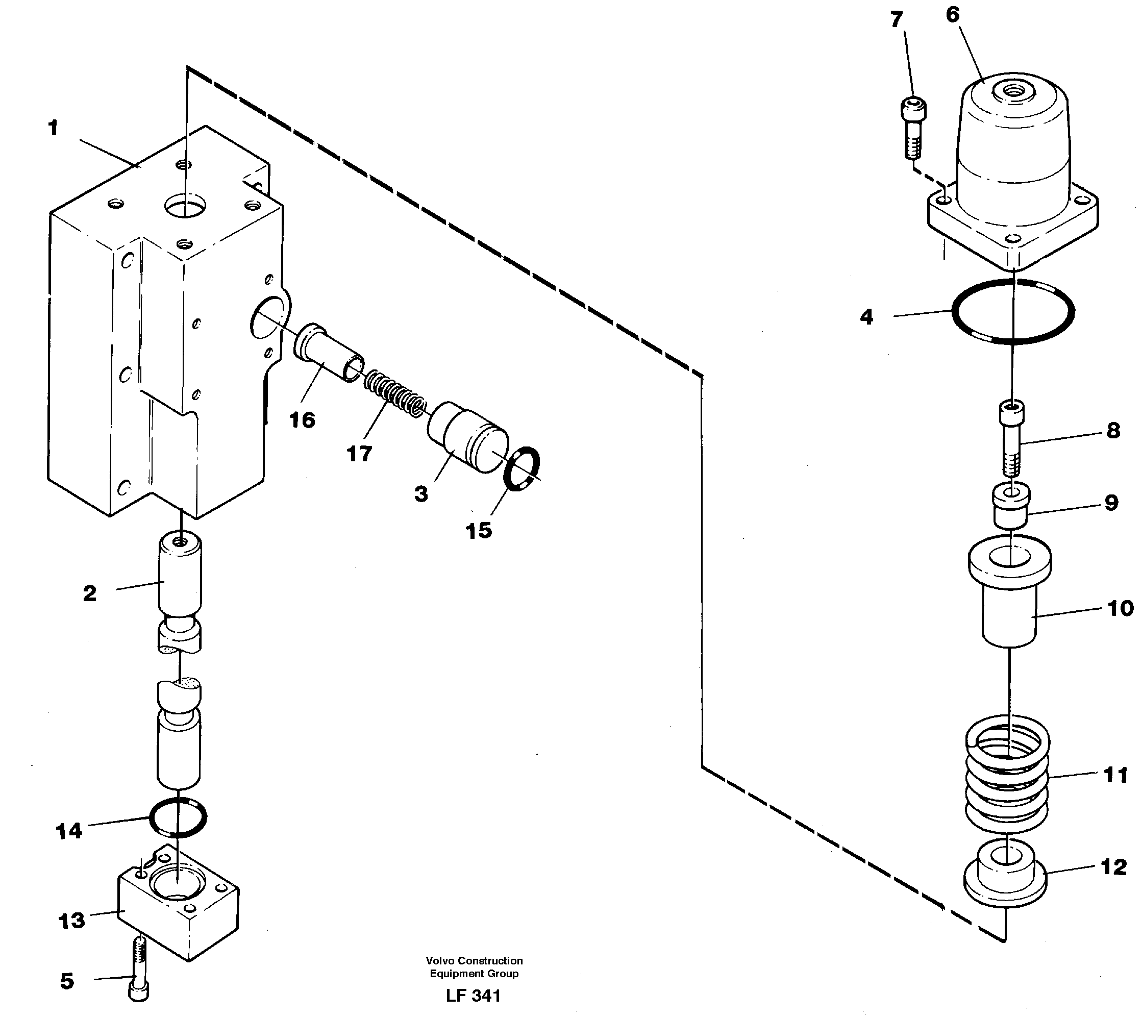 Схема запчастей Volvo EW200 - 106953 Four-way valve, bucket primary EW200 SER NO 3175-