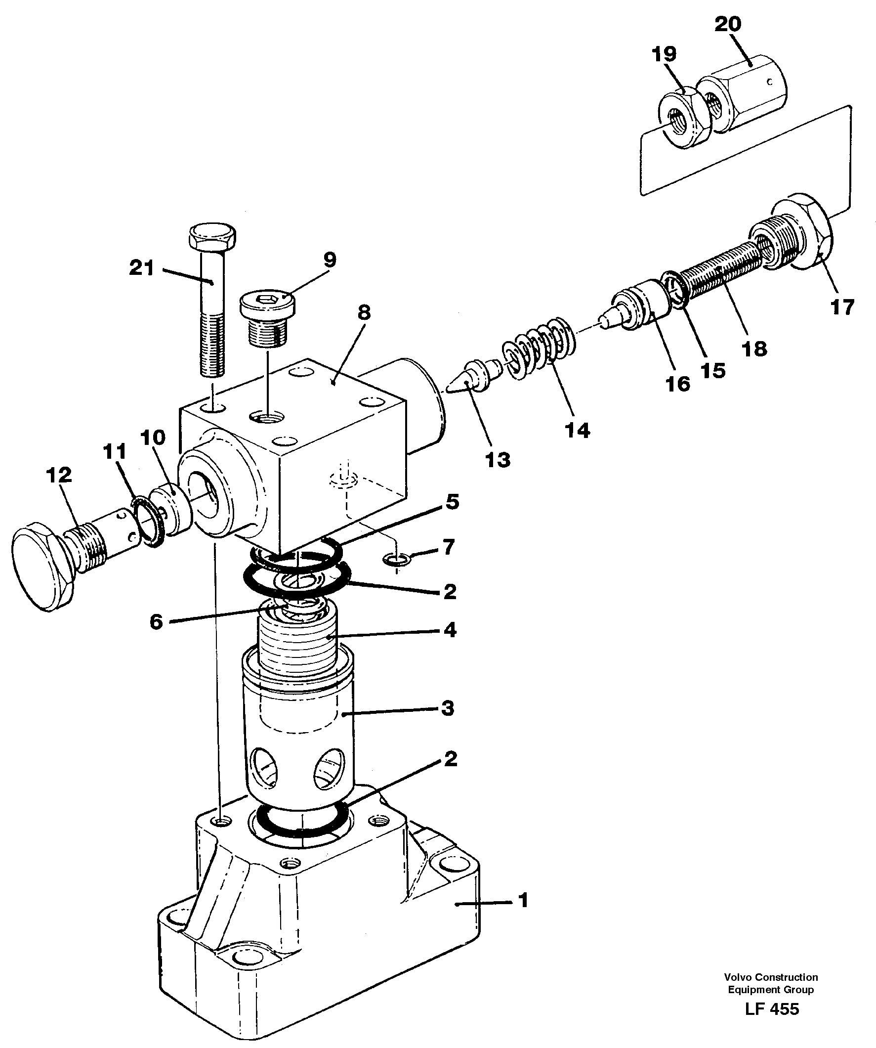 Схема запчастей Volvo EW200 - 40353 Pressure lim. valve EW200 SER NO 3175-