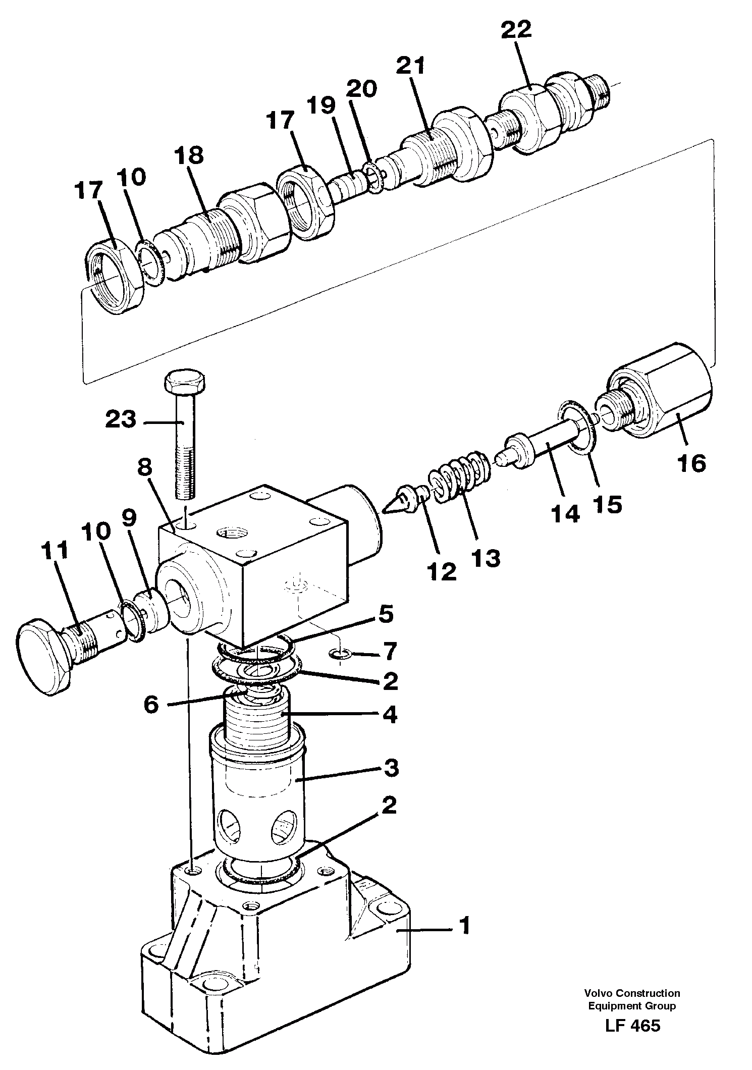 Схема запчастей Volvo EW200 - 40354 Pressure limiting valve EW200 SER NO 3175-