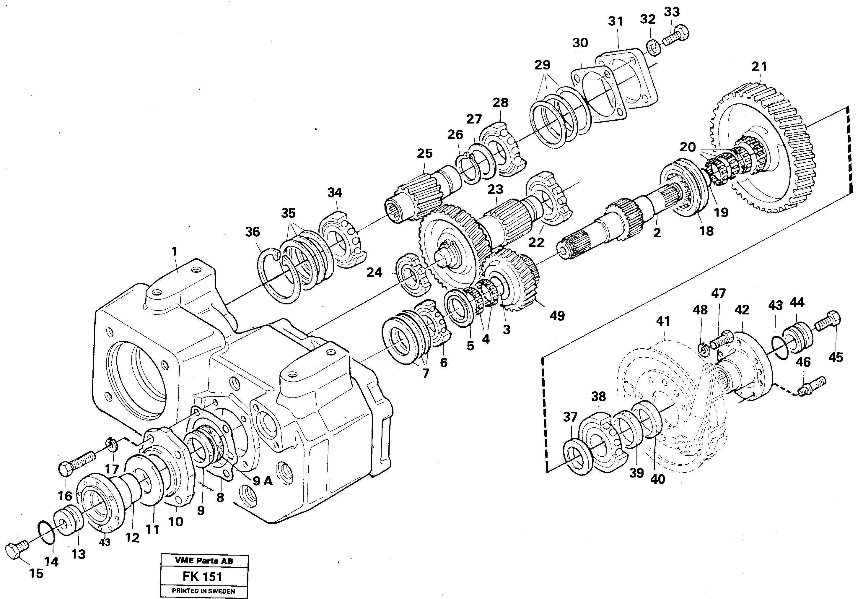 Схема запчастей Volvo EW200 - 37131 Gear box EW200 ?KERMAN ?KERMAN EW200