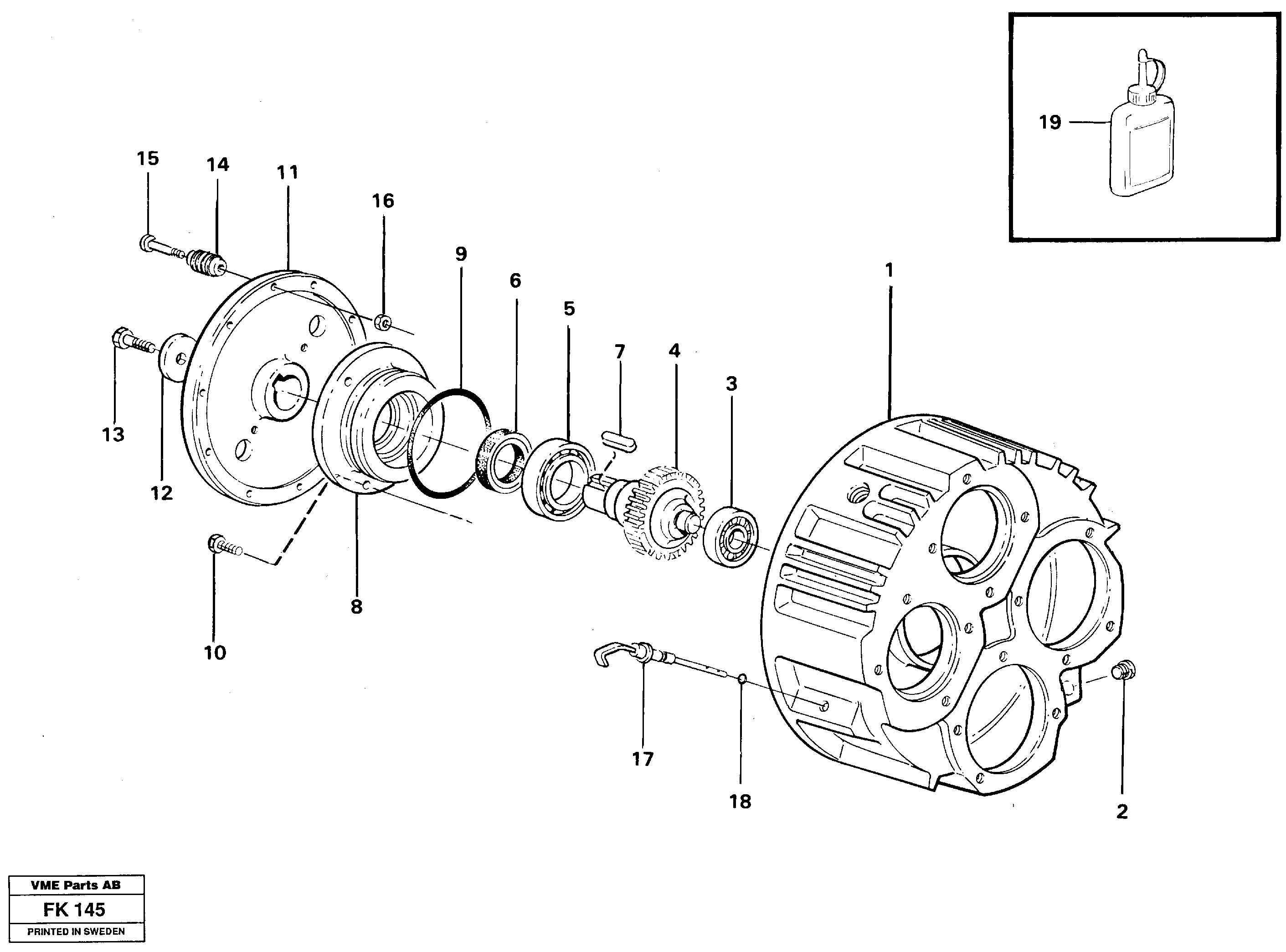 Схема запчастей Volvo EW200 - 50231 Pump gear box EW200 ?KERMAN ?KERMAN EW200