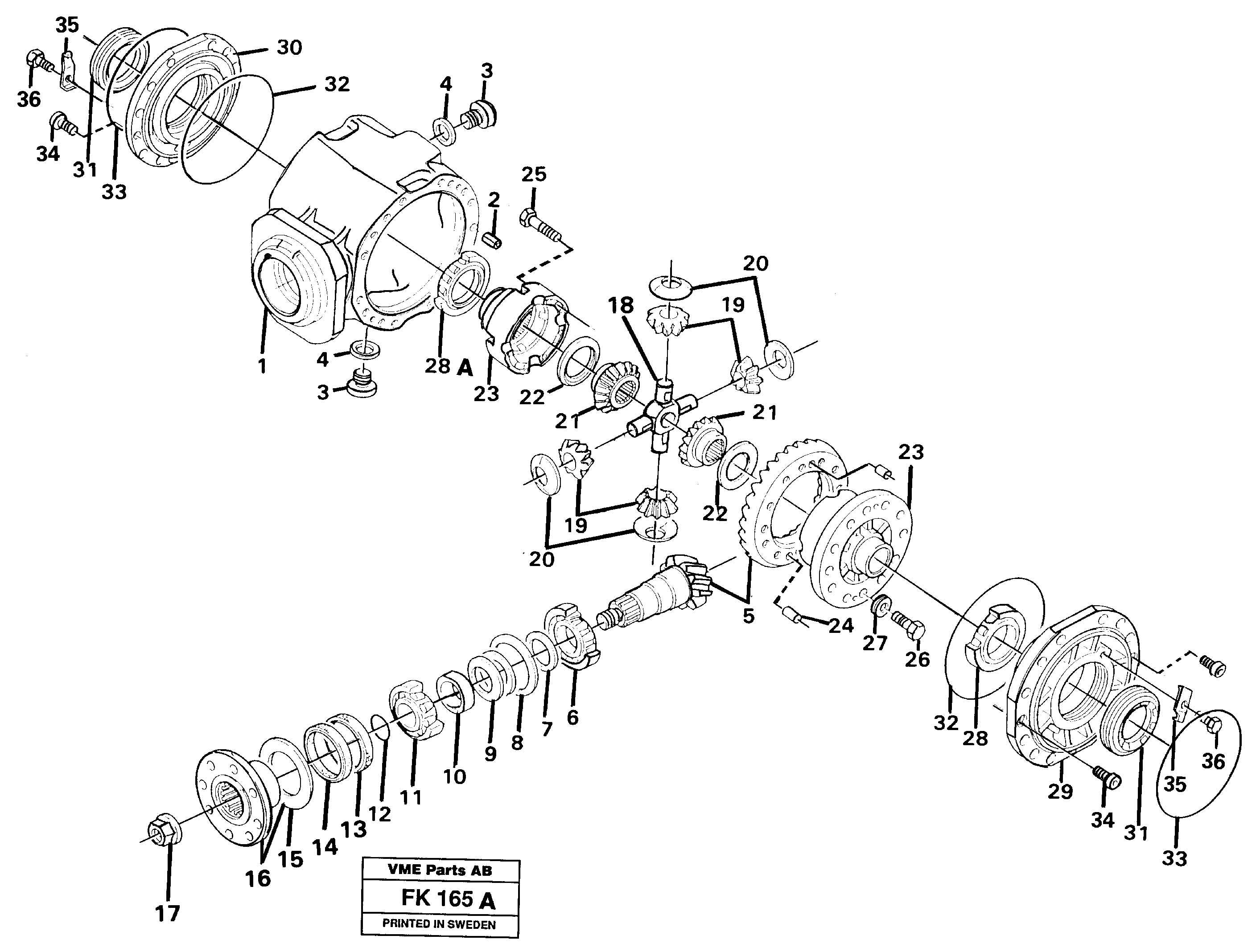 Схема запчастей Volvo EW200 - 9626 Differential, rear EW200 ?KERMAN ?KERMAN EW200