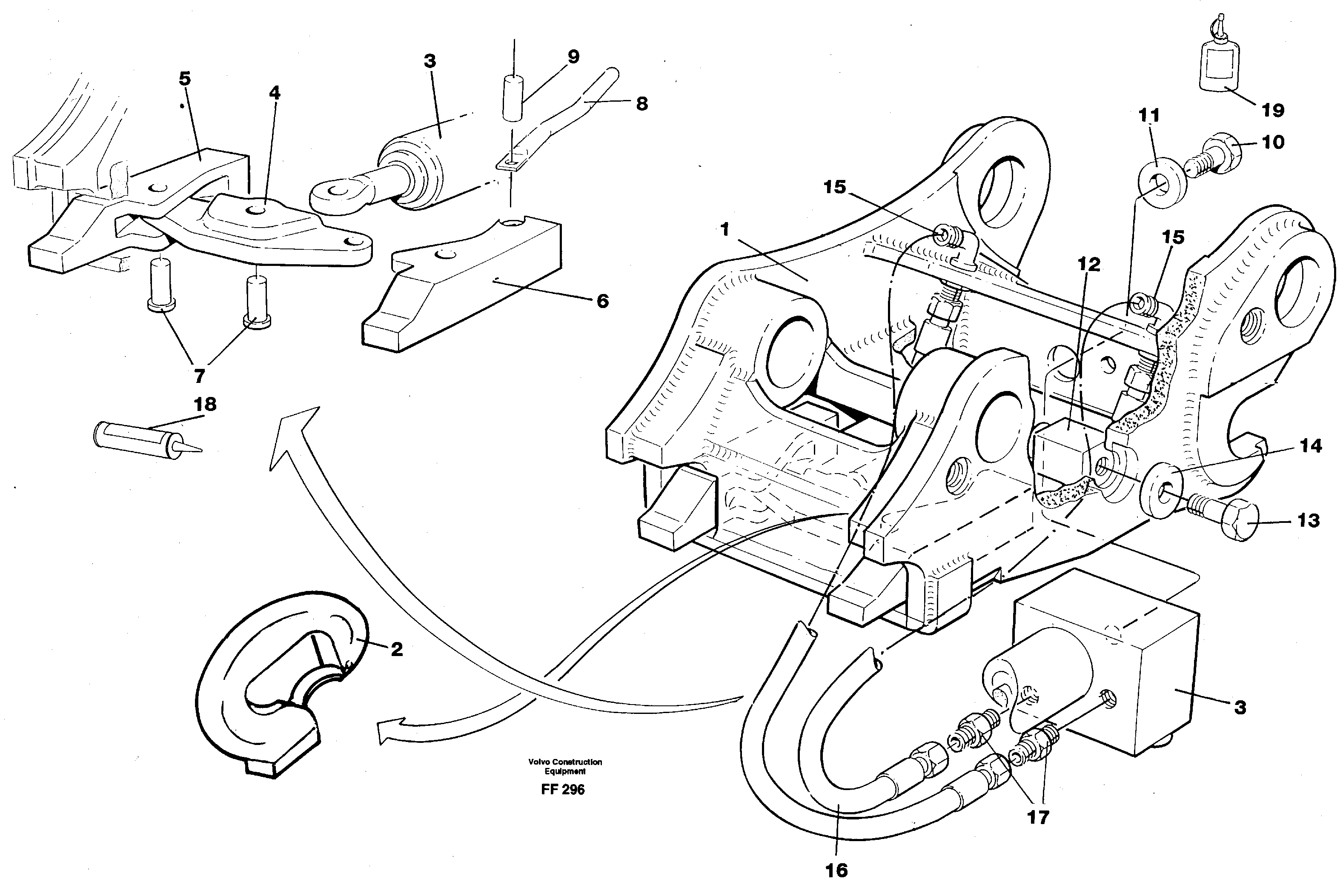 Схема запчастей Volvo EC130C - 2310 Quickfit, hydraulic EC130C ?KERMAN ?KERMAN EC130C SER NO - 220