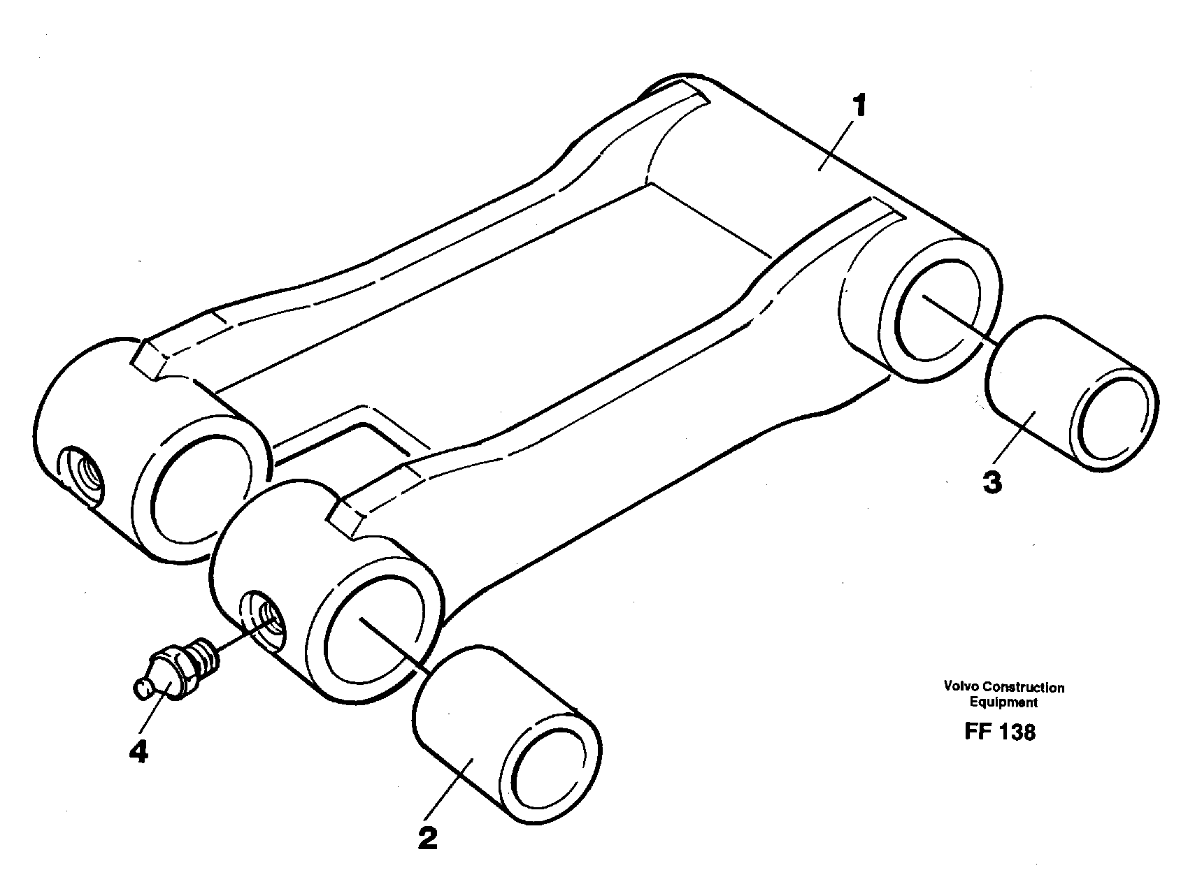 Схема запчастей Volvo EC130C - 22252 Bucket link EC130C ?KERMAN ?KERMAN EC130C SER NO - 220