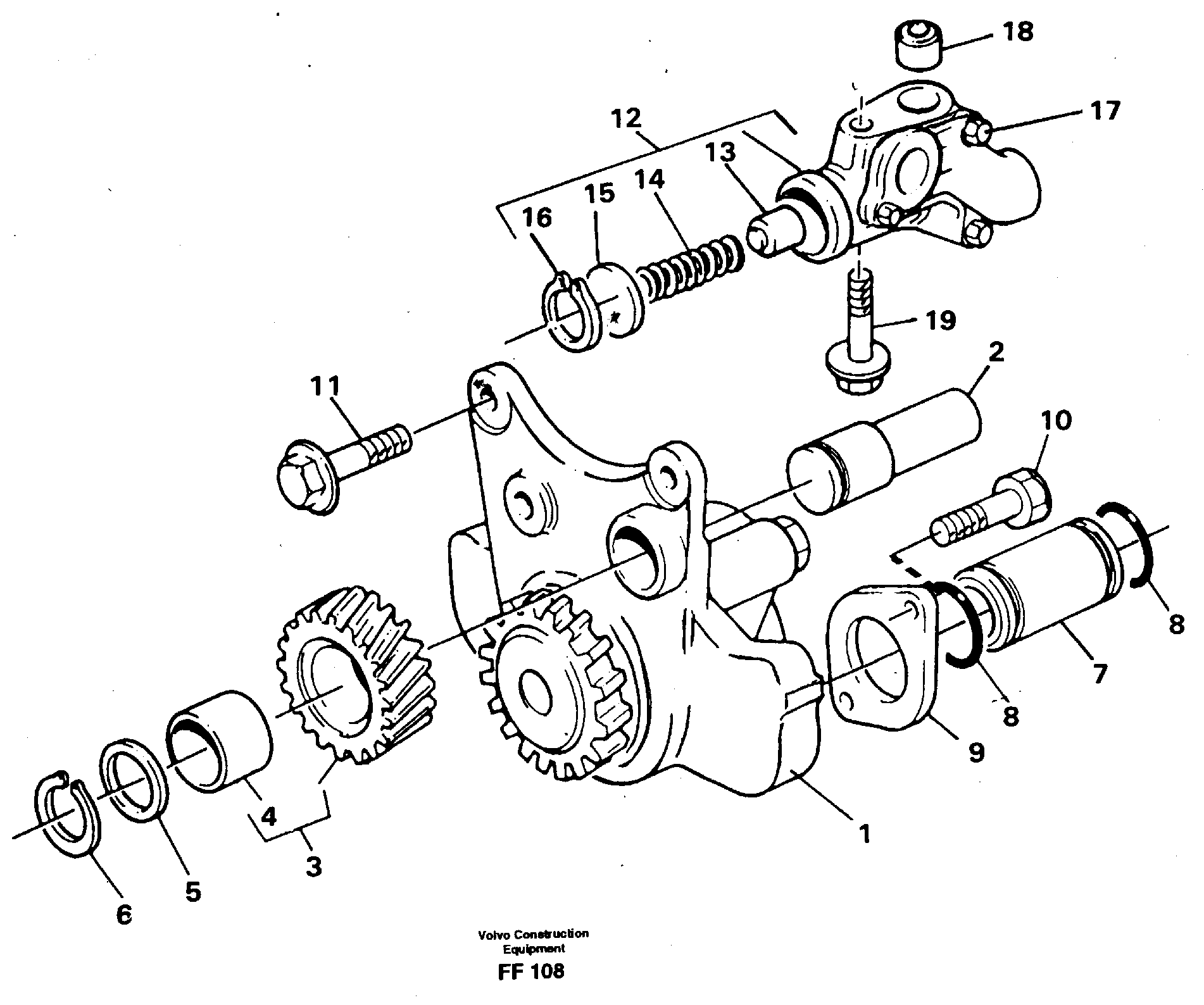 Схема запчастей Volvo EC130C - 34777 Насос масляный EC130C ?KERMAN ?KERMAN EC130C SER NO - 220