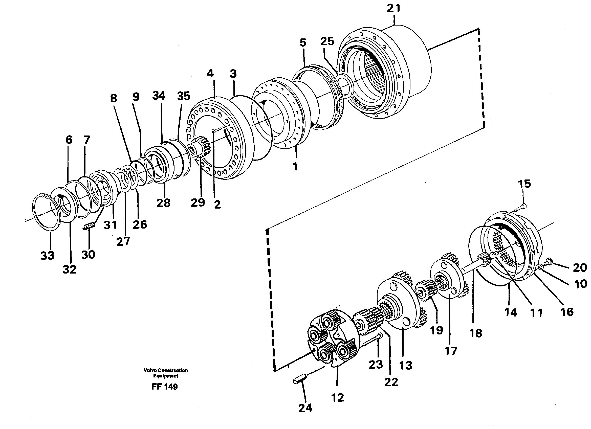 Схема запчастей Volvo EC130C - 31836 Planetary drive EC130C ?KERMAN ?KERMAN EC130C SER NO - 220