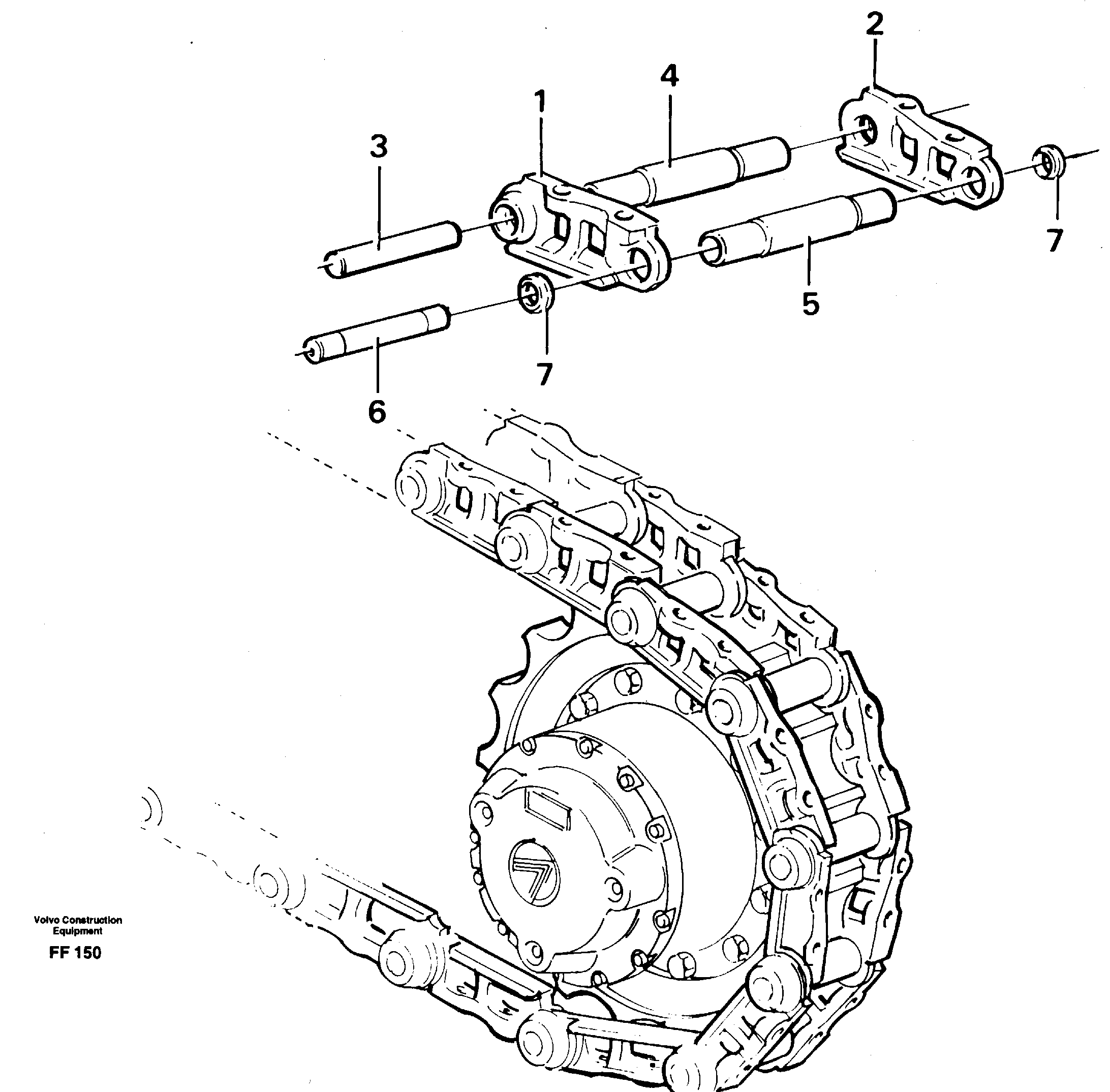 Схема запчастей Volvo EC130C - 33315 Гусеничная цепь EC130C ?KERMAN ?KERMAN EC130C SER NO - 220