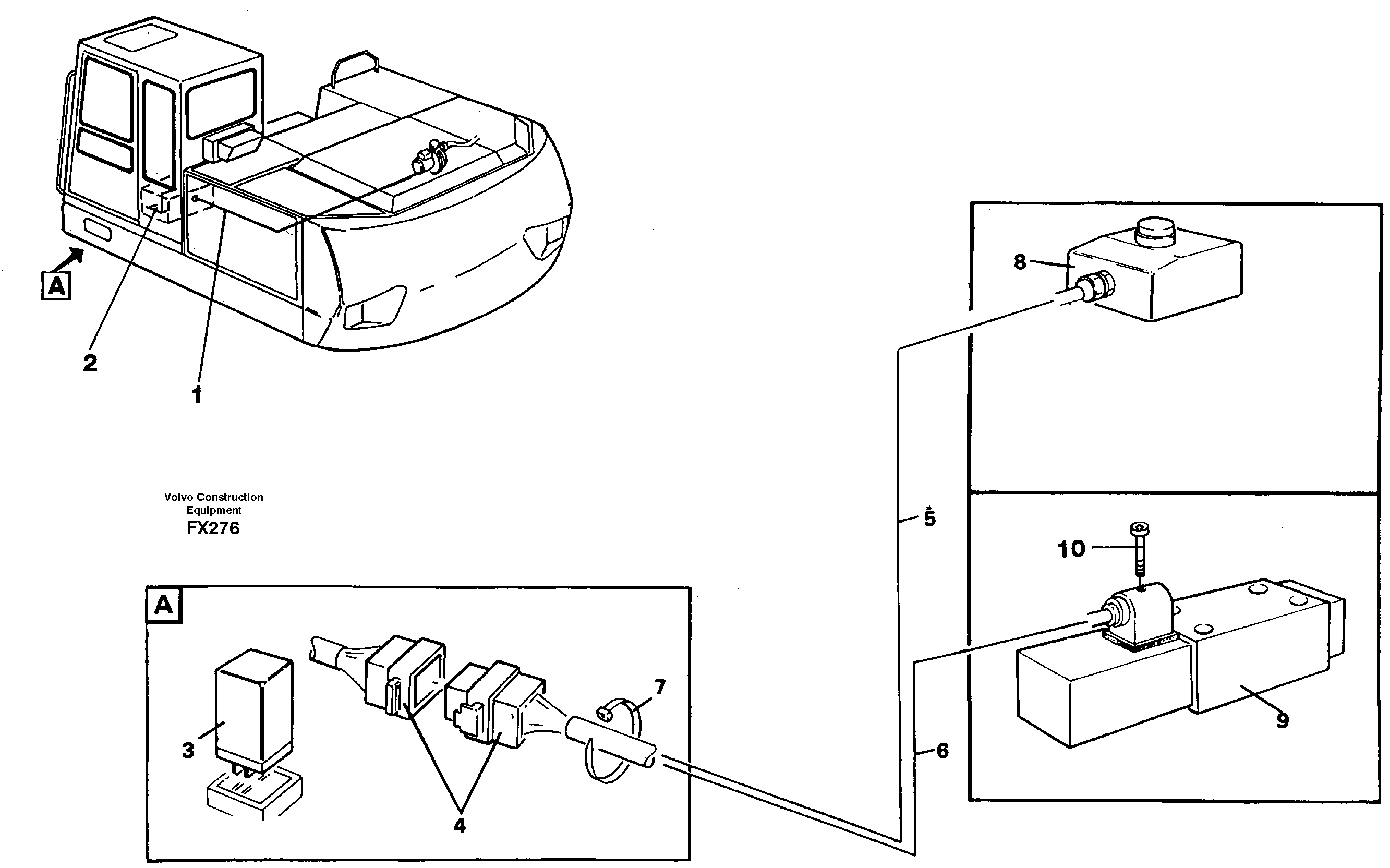 Схема запчастей Volvo EC130C - 9921 Electric installation, overfilling protection EC130C SER NO 221-