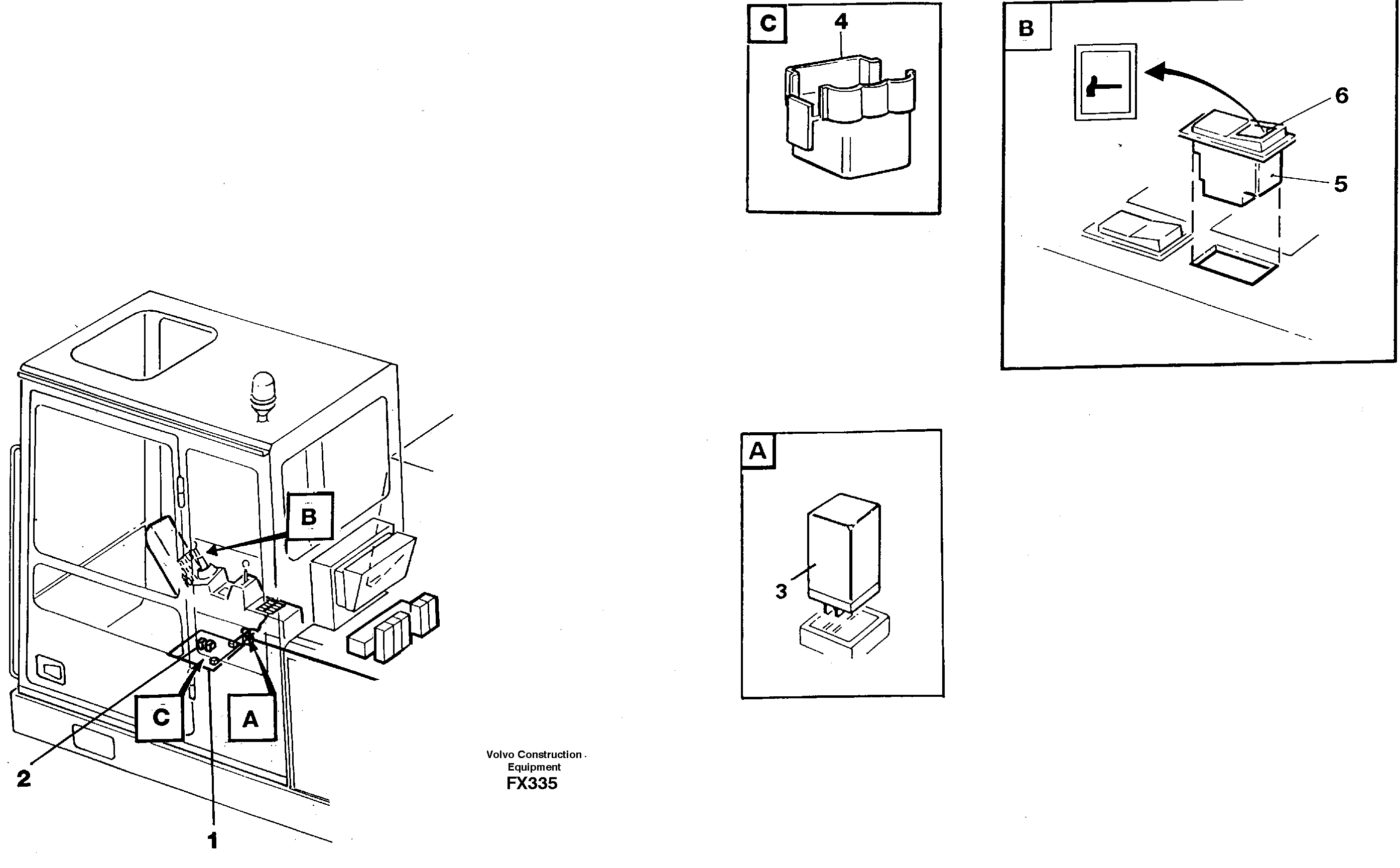 Схема запчастей Volvo EC130C - 9932 Electric installation for hammer EC130C SER NO 221-
