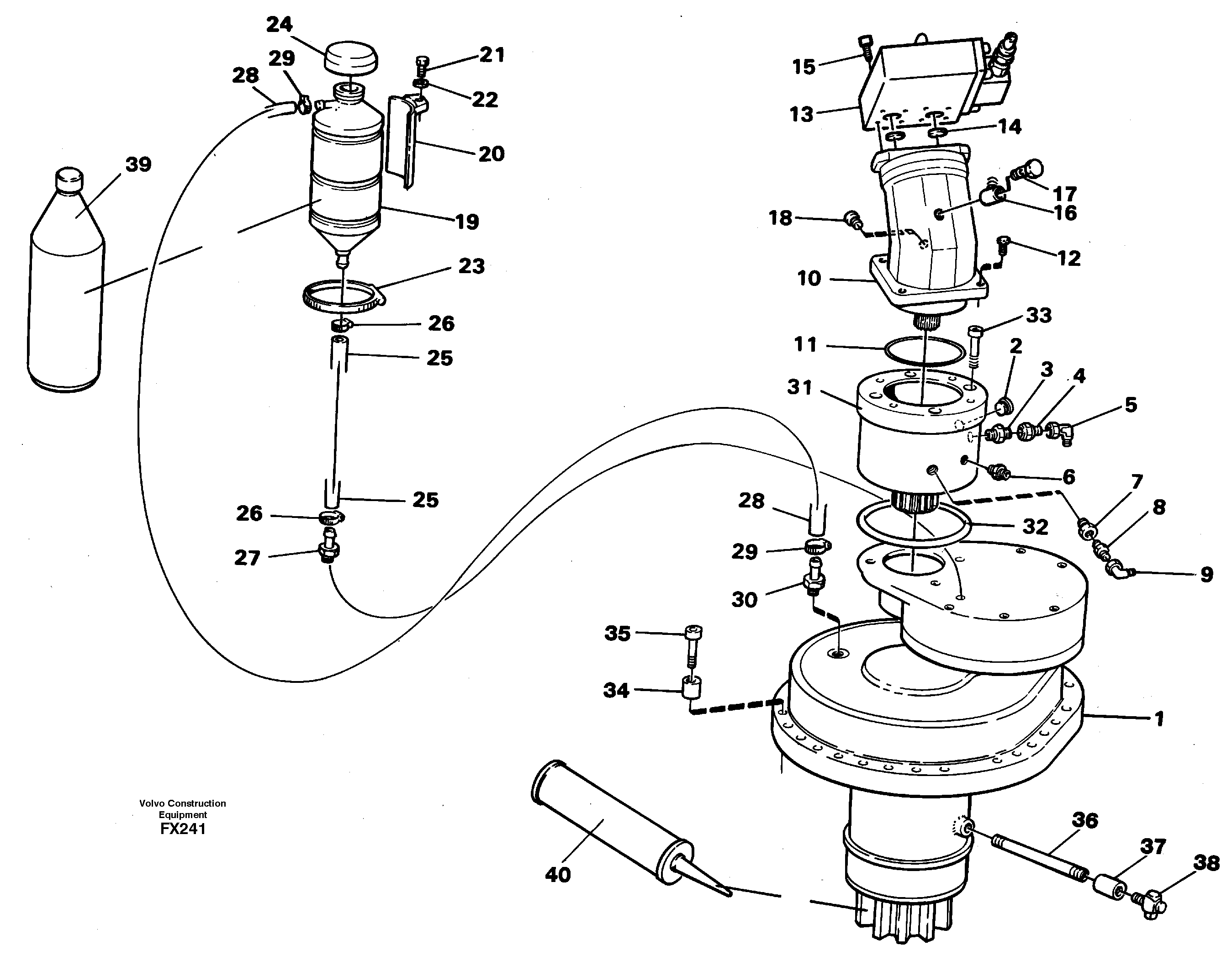 Схема запчастей Volvo EC130C - 71617 Slewing gear box with fitting parts EC130C SER NO 221-
